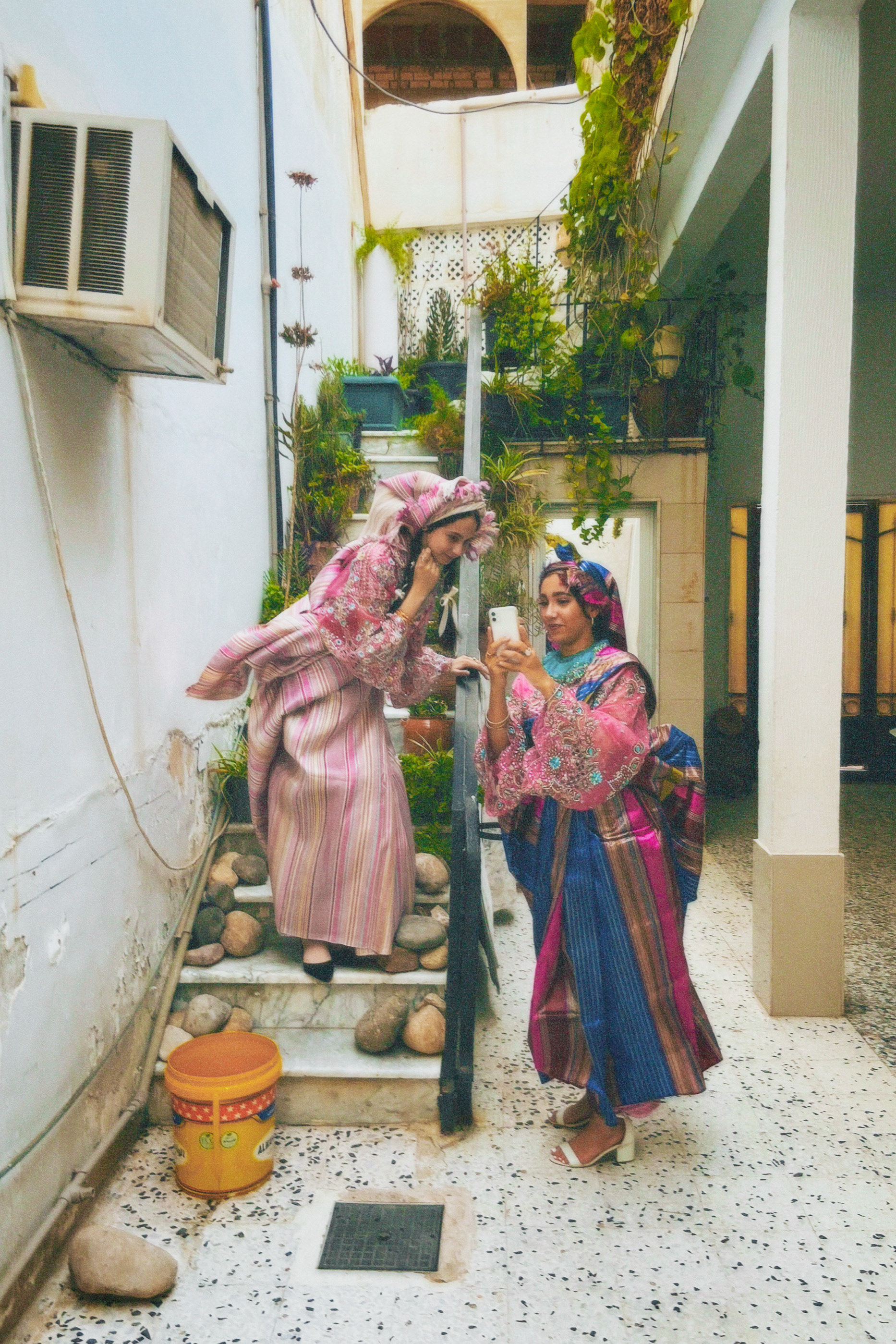 Safa and Marwa. Standing bright amongst the open architecture.