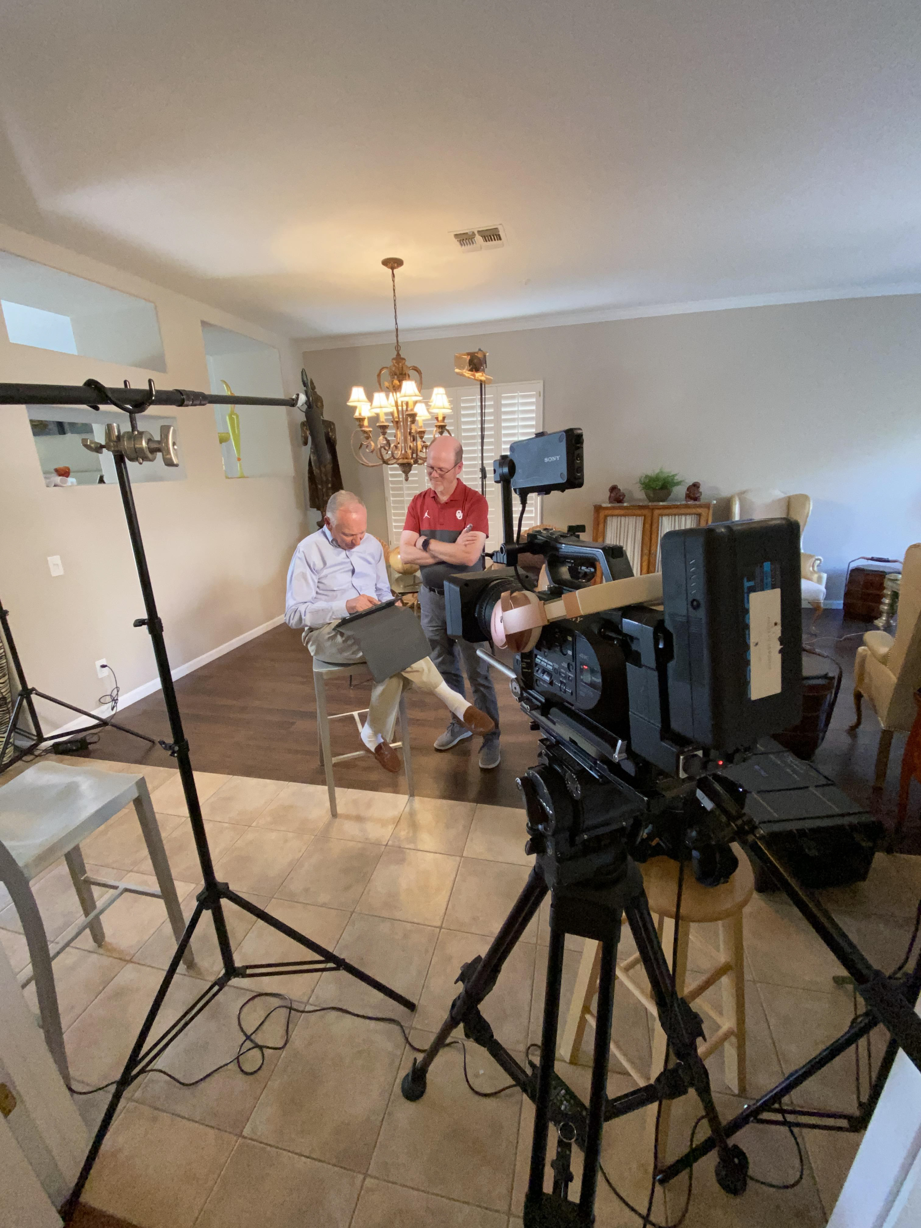 Filming a profile on a Billionaire, Arizona 