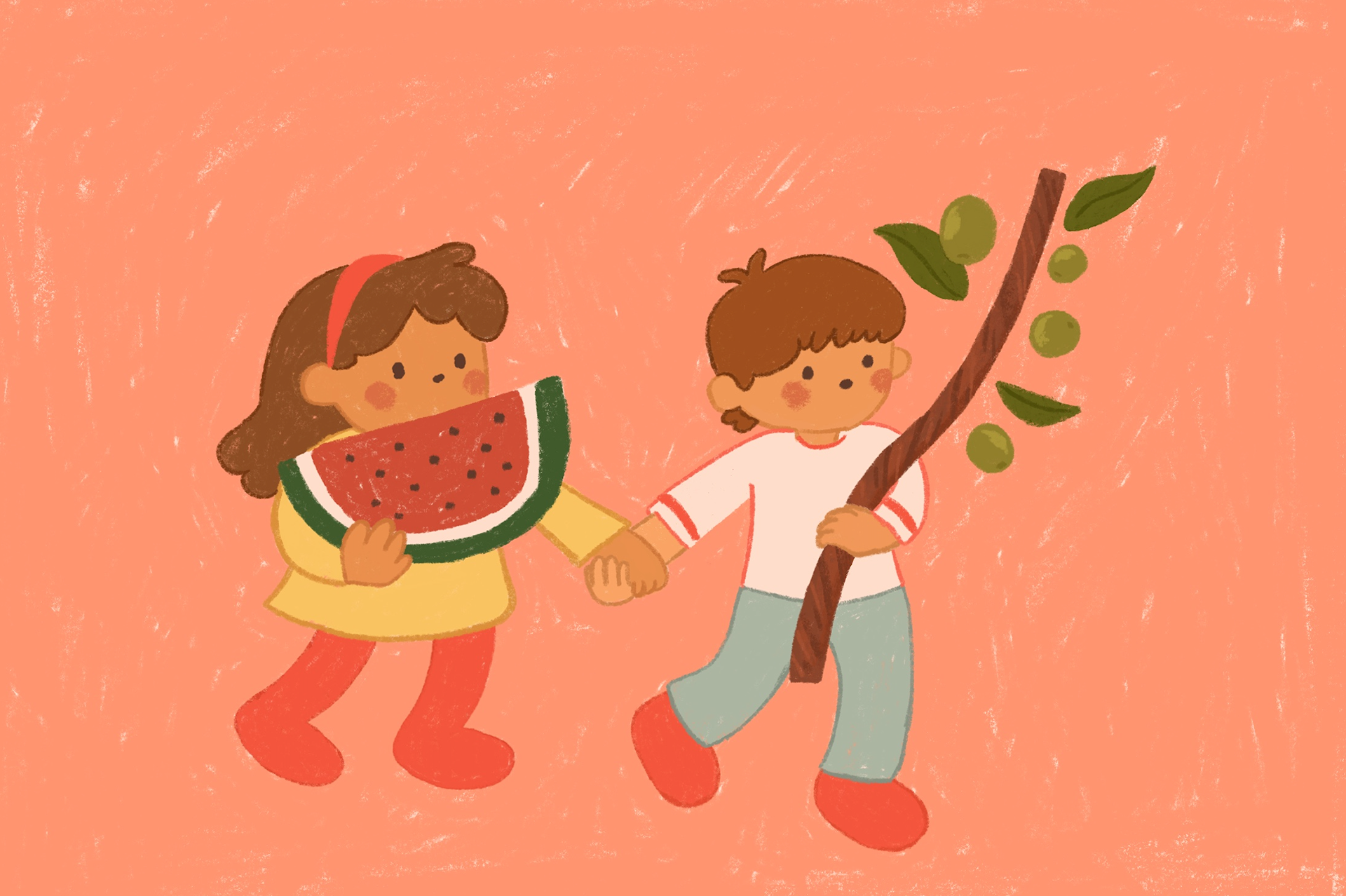 Olive Branch and Watermelon