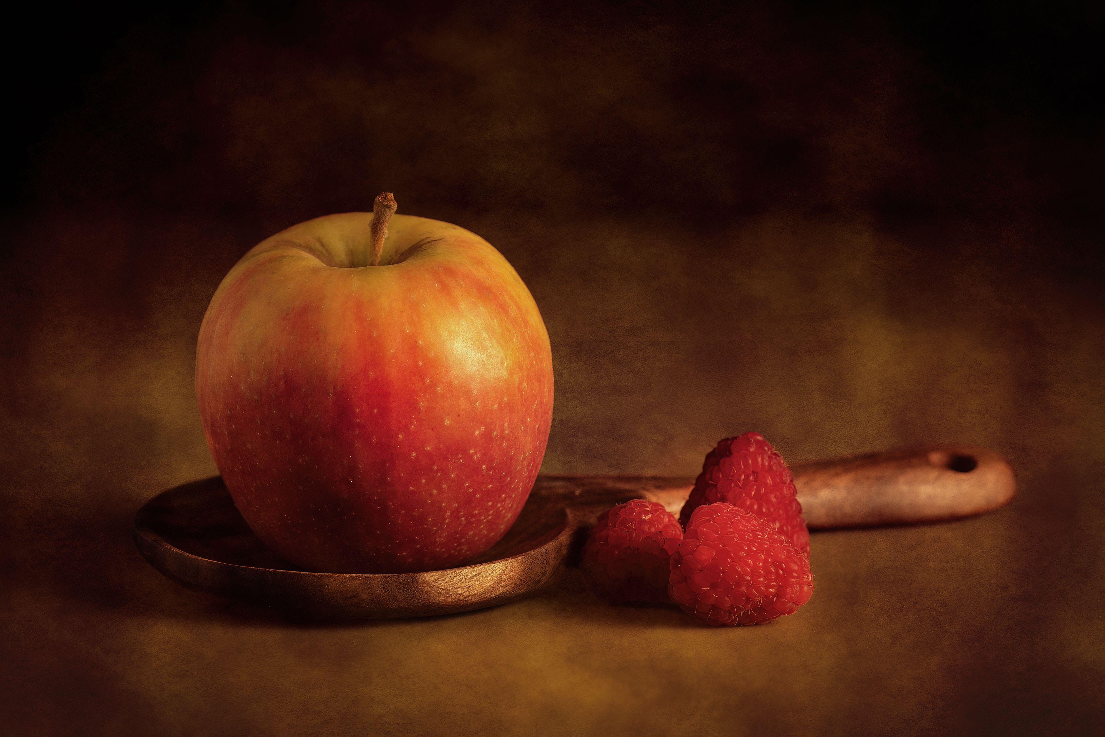 Apple and Raspberries