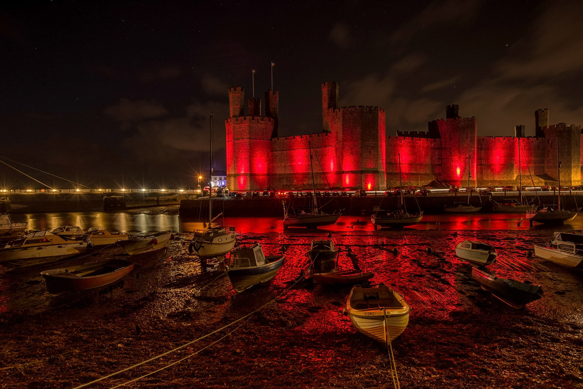 Caernarfon Castle at Night