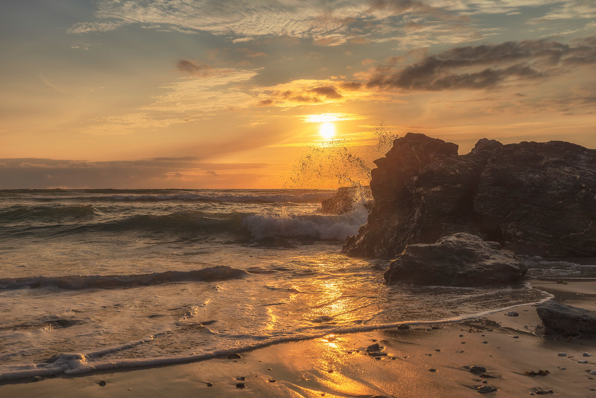 Porthtowan beach in Cornwall