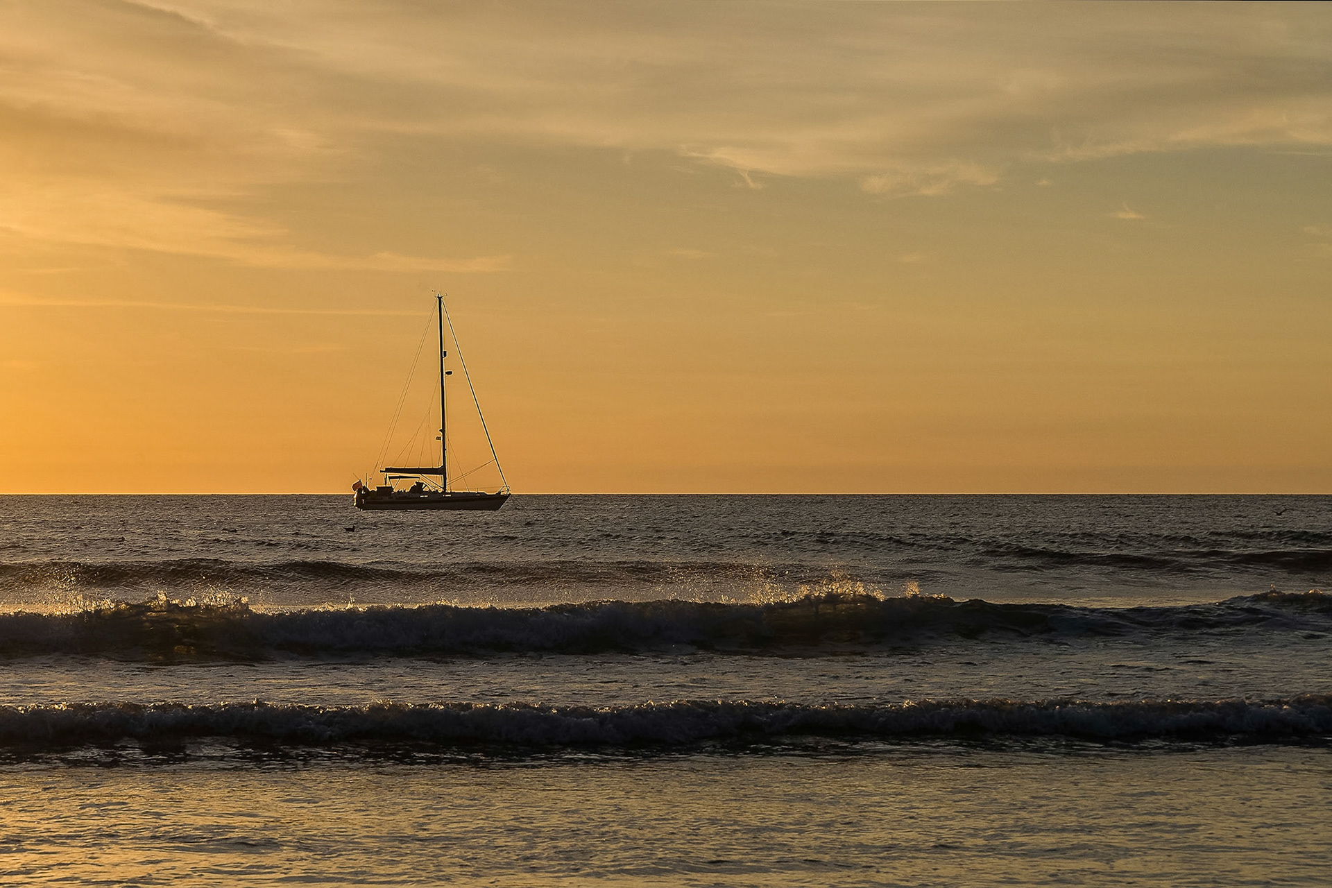 Sailing Boat at Gwithian