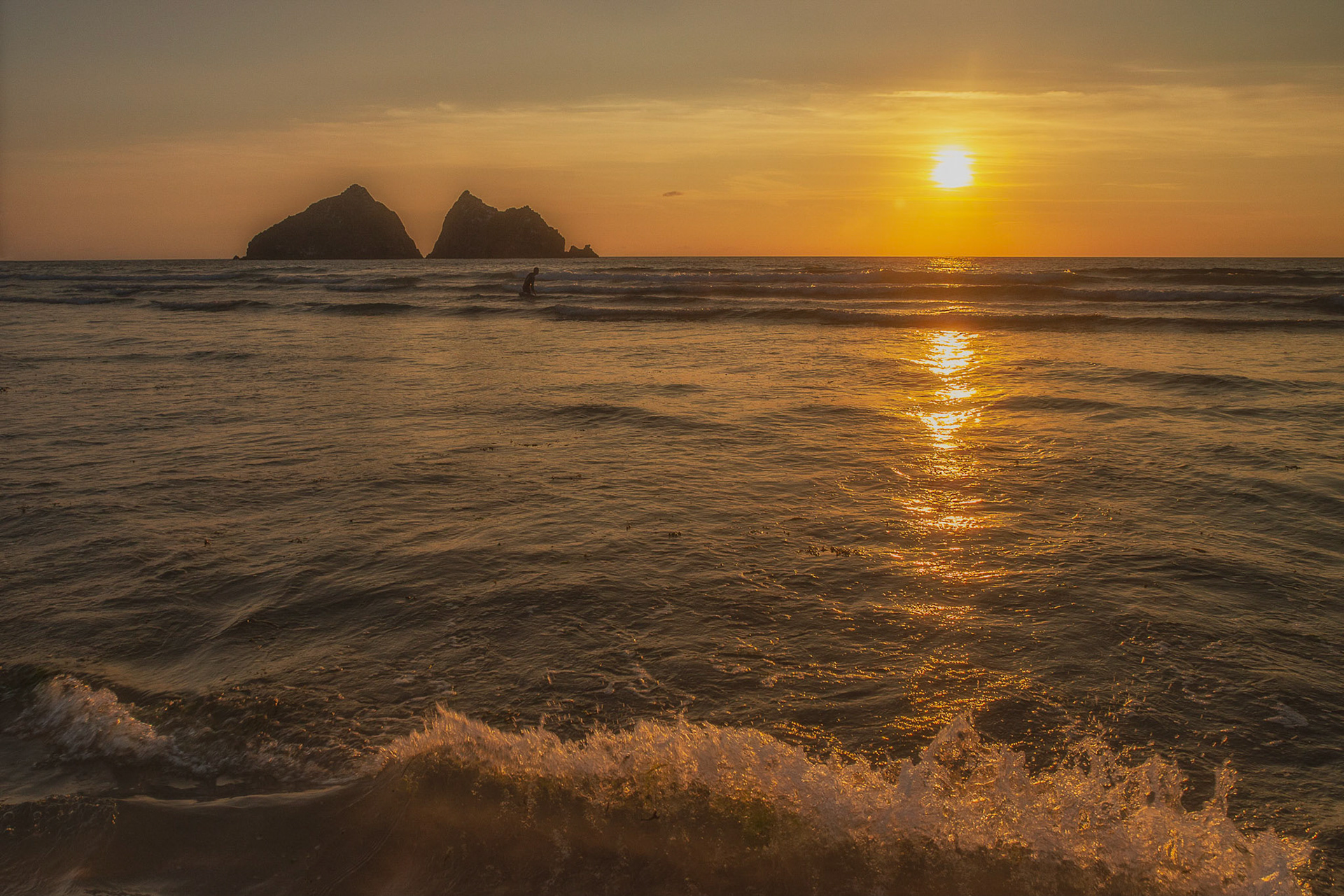 Holywell Bay, a location used for filming in the BBC drama Poldark