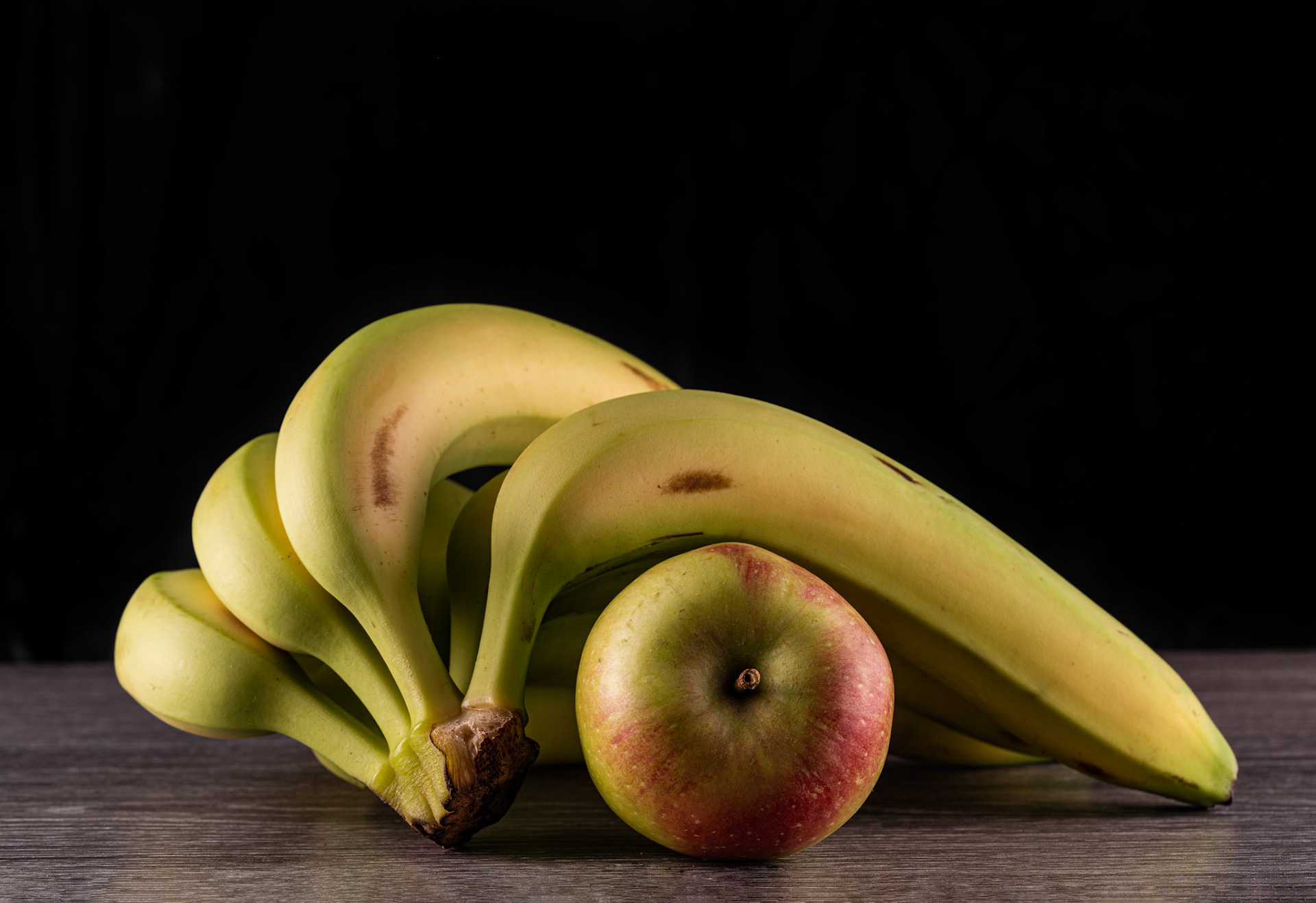 Bananas and apple