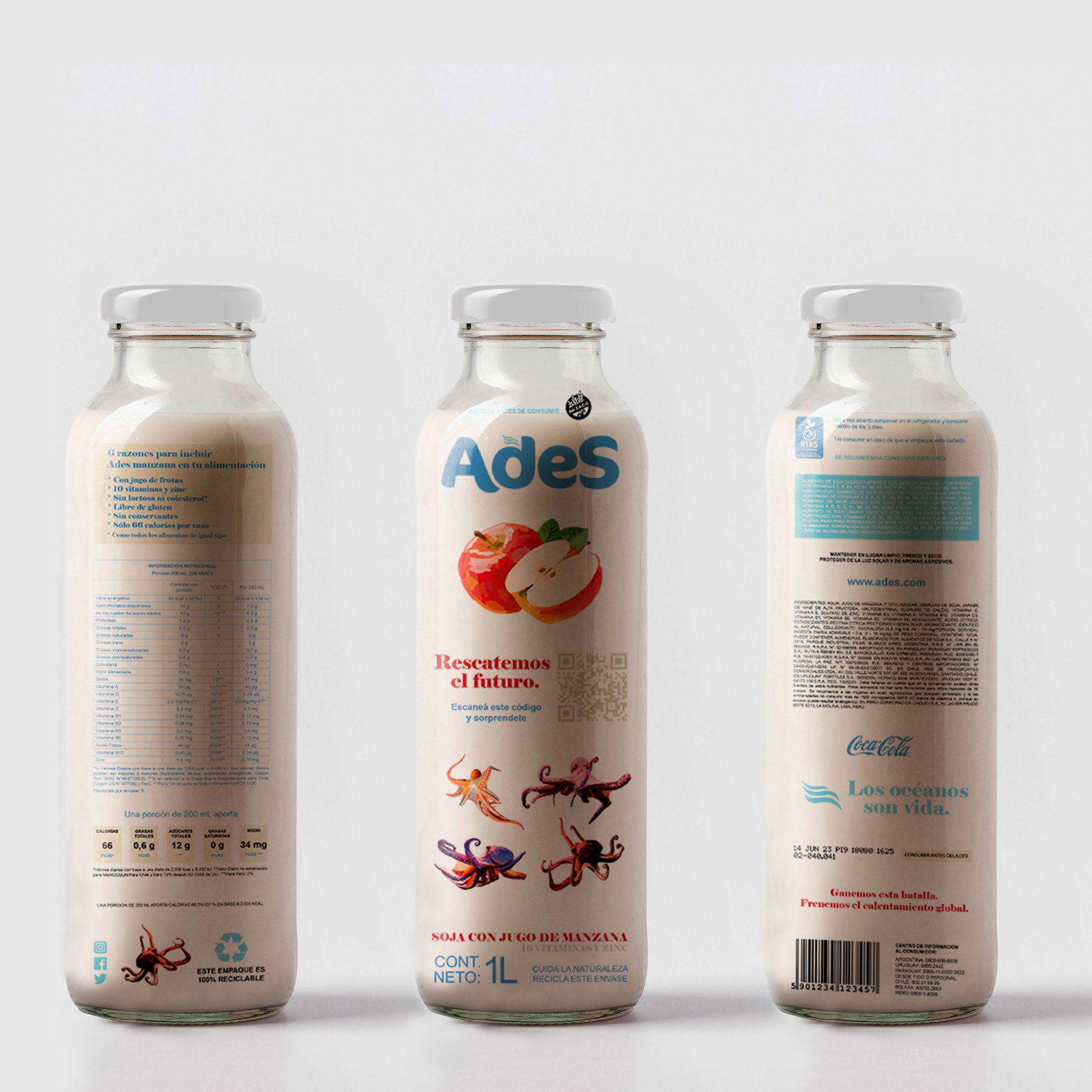Botella - sabor manzana / Bottle - Apple flavour