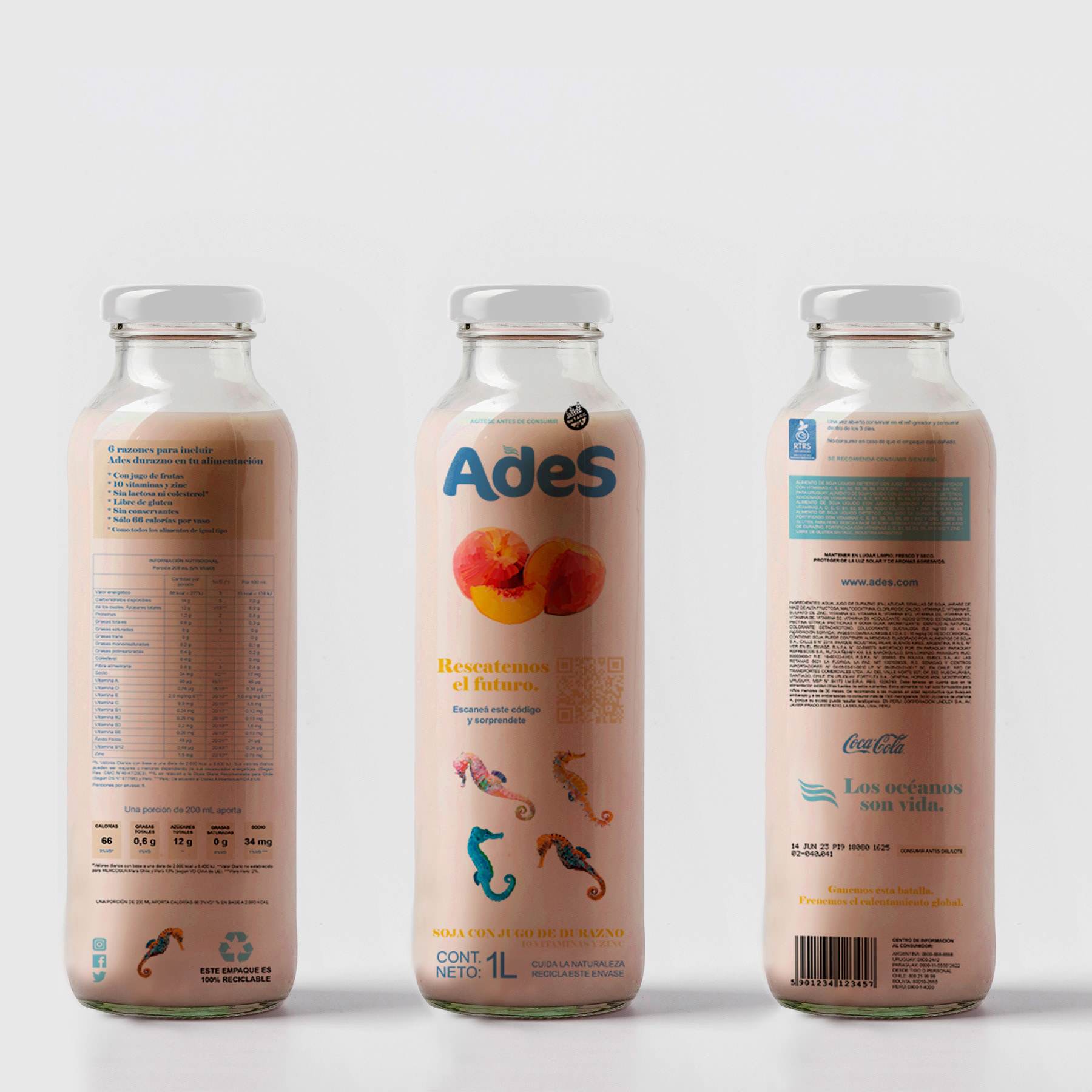 Botella - sabor durazno / Bottle - Peach flavour