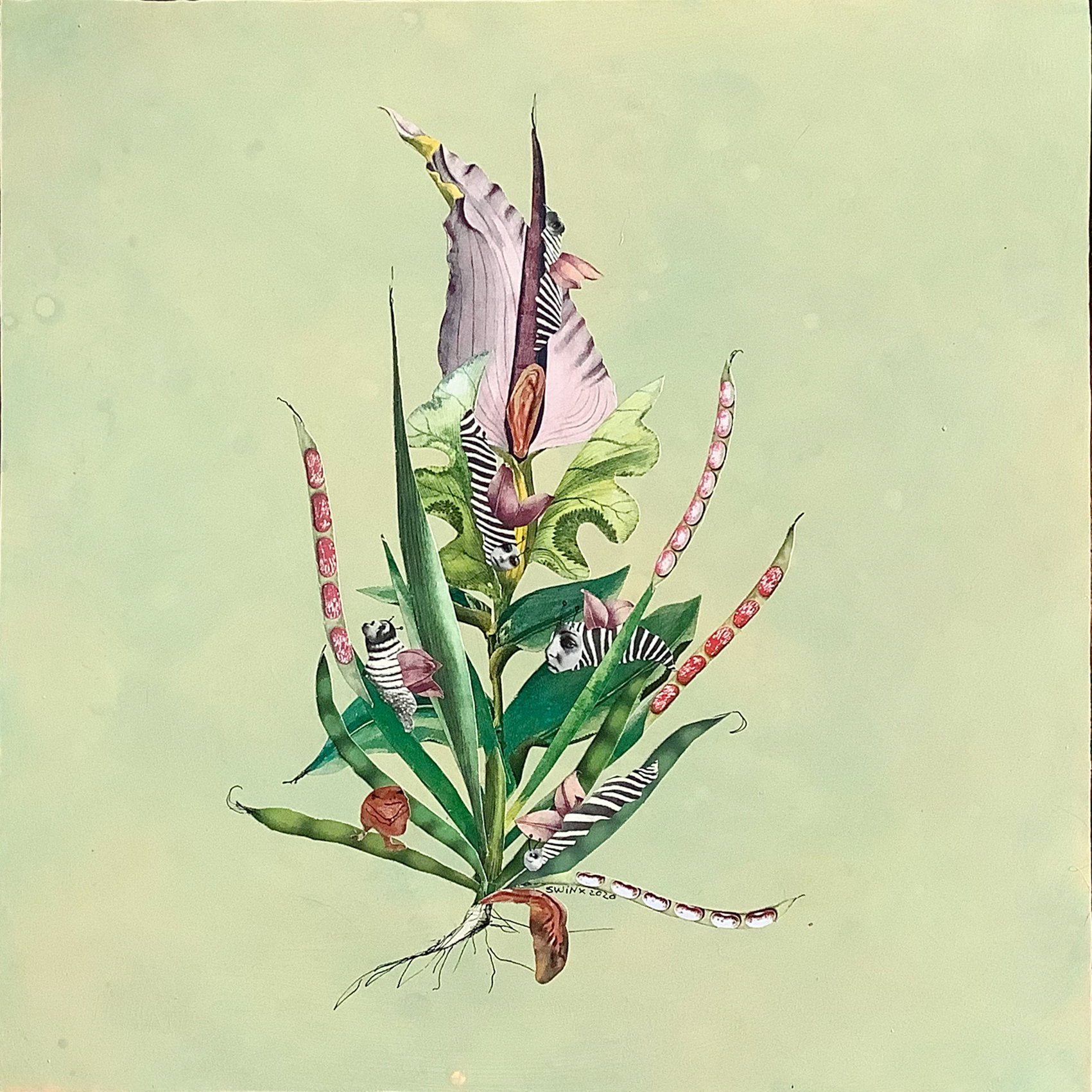 expedition_nova_03, 50 x 50. Collage auf Holz