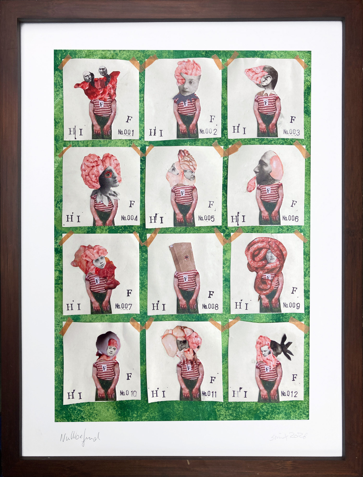 Nullbefund (HI Versuchsreihe), Collage 30 x 40, gerahmt, 850,–