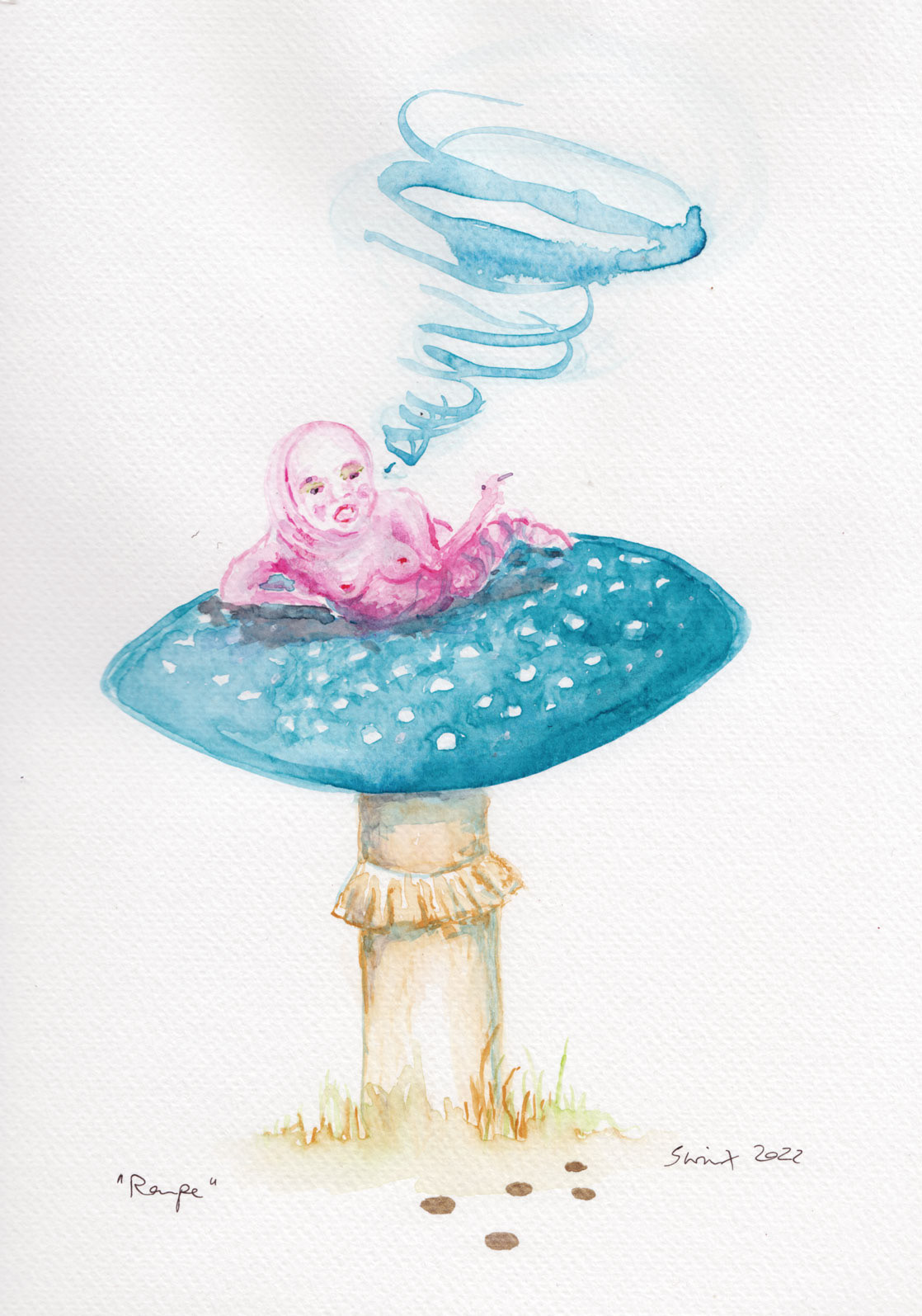 Raupe (bezahlte Wahrheit), 24 x 32, 200.–