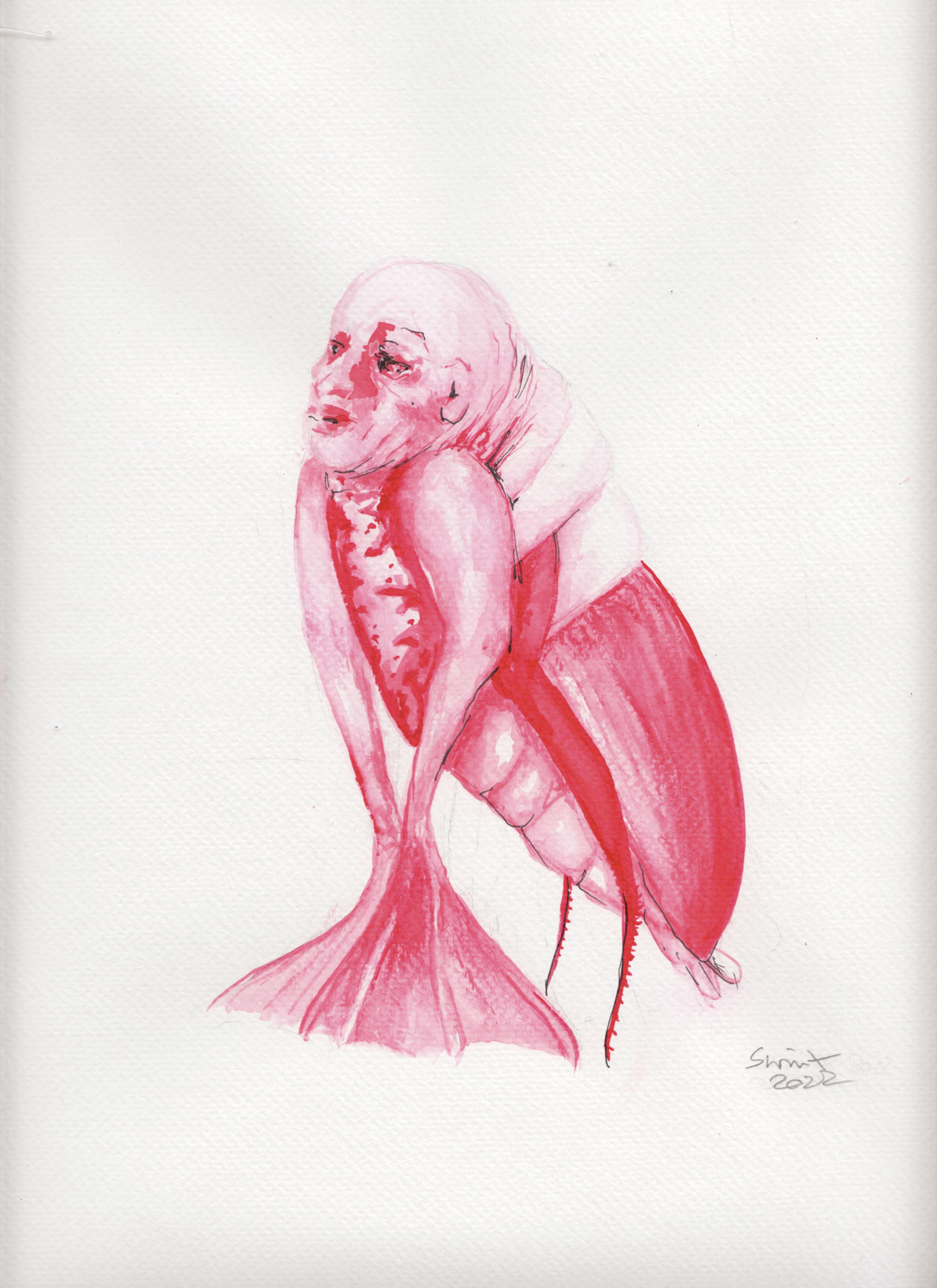 Vater, Aquarell, Fineliner, 24 x 32, 200,–