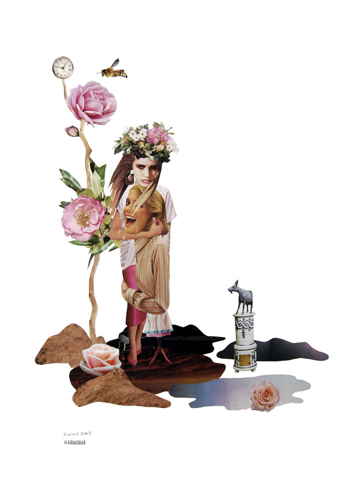 harmonie, 50 x 70, Collage auf Pappe, 200,–