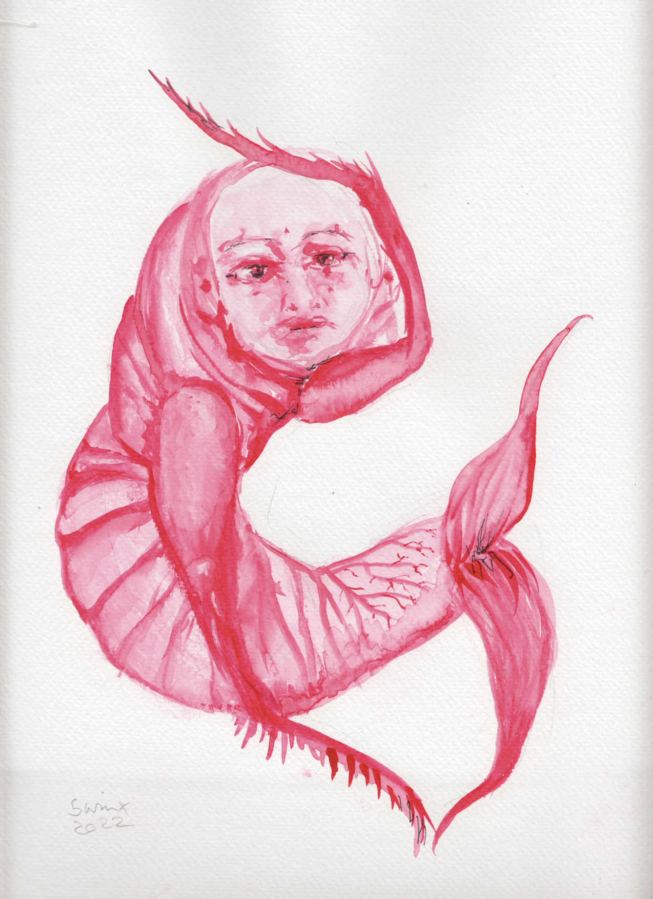 Kind, Aquarell, Fineliner, 24 x 32, 200,–