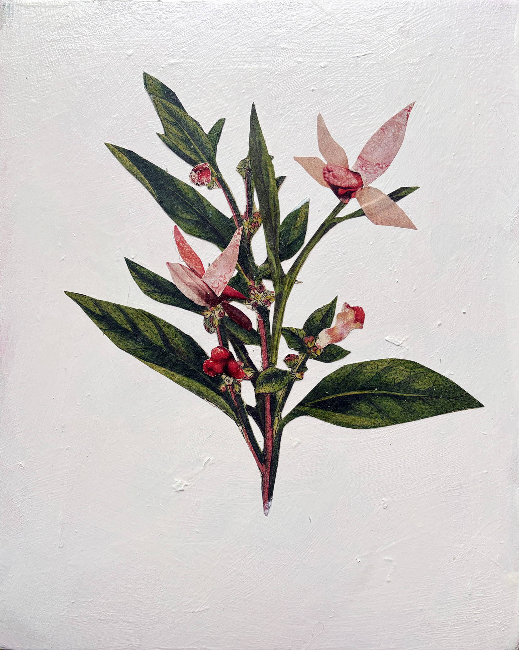 o.T. 03, 20 x 25cm, Acrylfarbe, Collage auf Holz, 350,–