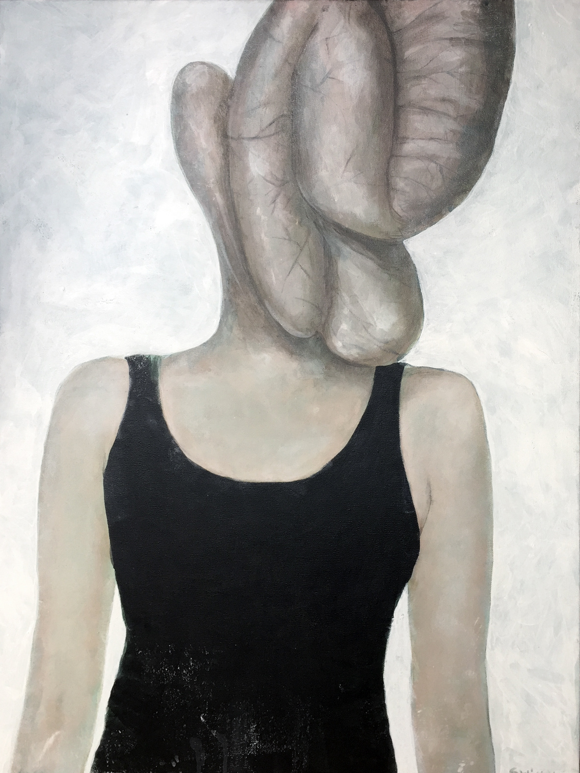 Selbstportrait (Toba), 60x80, Acryl auf Leinwand, 2000,–