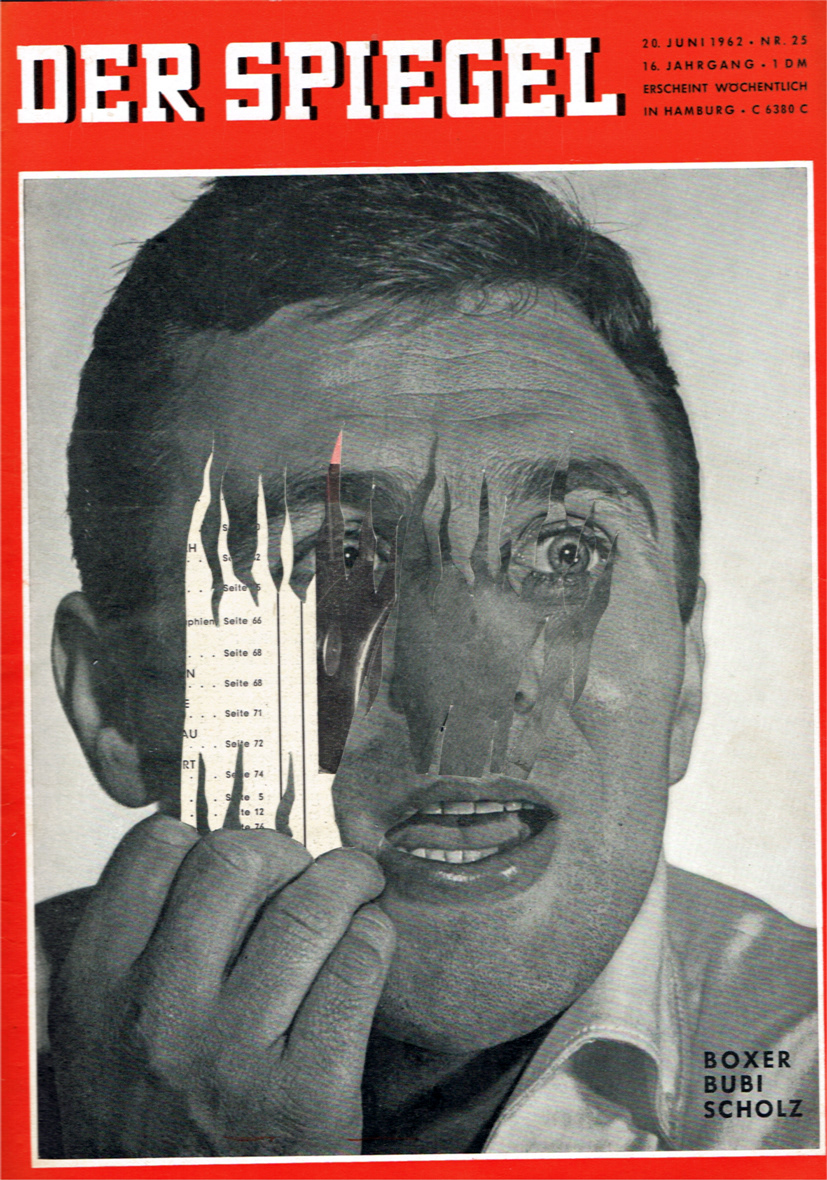 Spiegel, 22 x 30, Papiercollage, 60,–