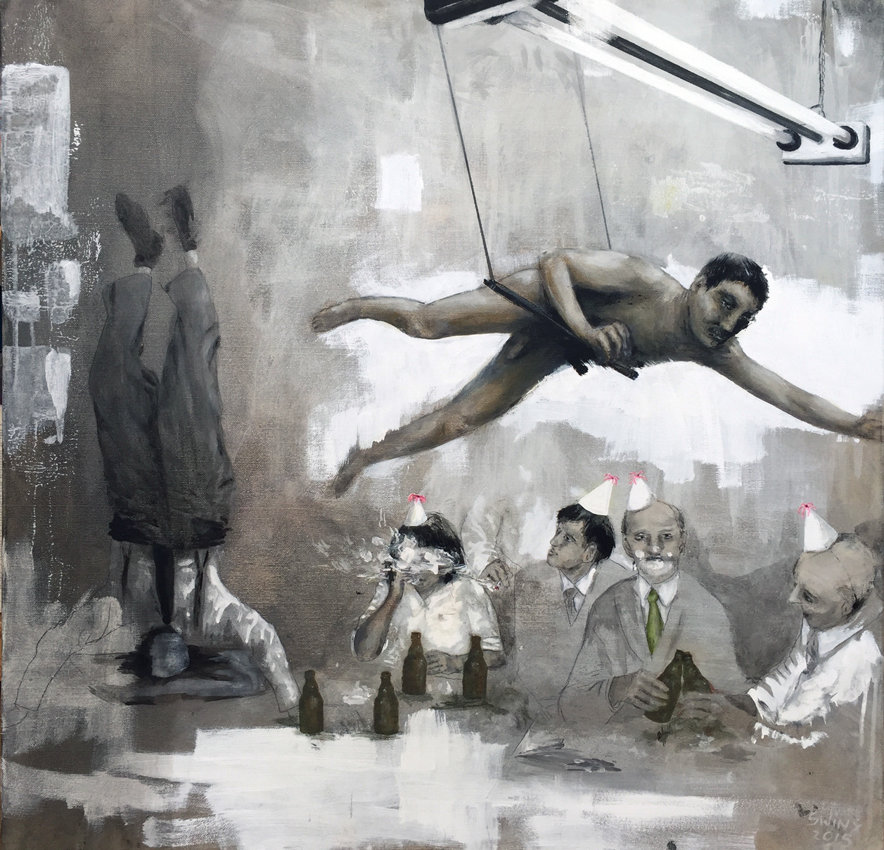 Keine besonderen Vorkommnisse., 80x80, Acryl auf Leinwand, 2800,–