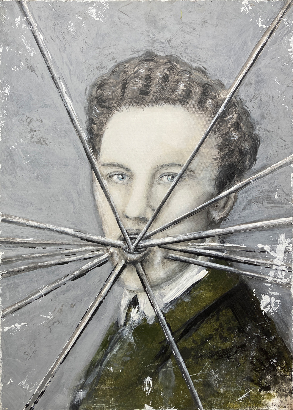 o.T., 50 x70, Acryl auf Leinwand, 1400,–