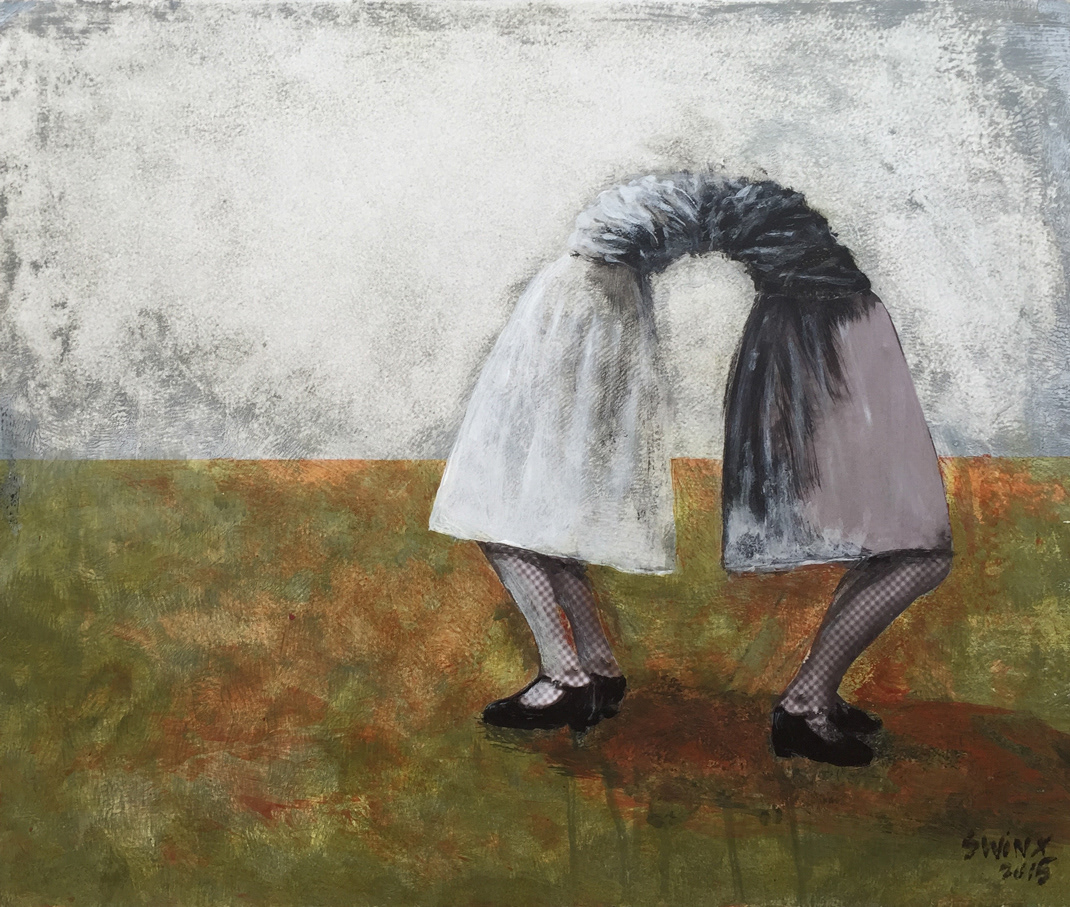 los., 50x40, Acryl, Papier auf Holz (vergeben)