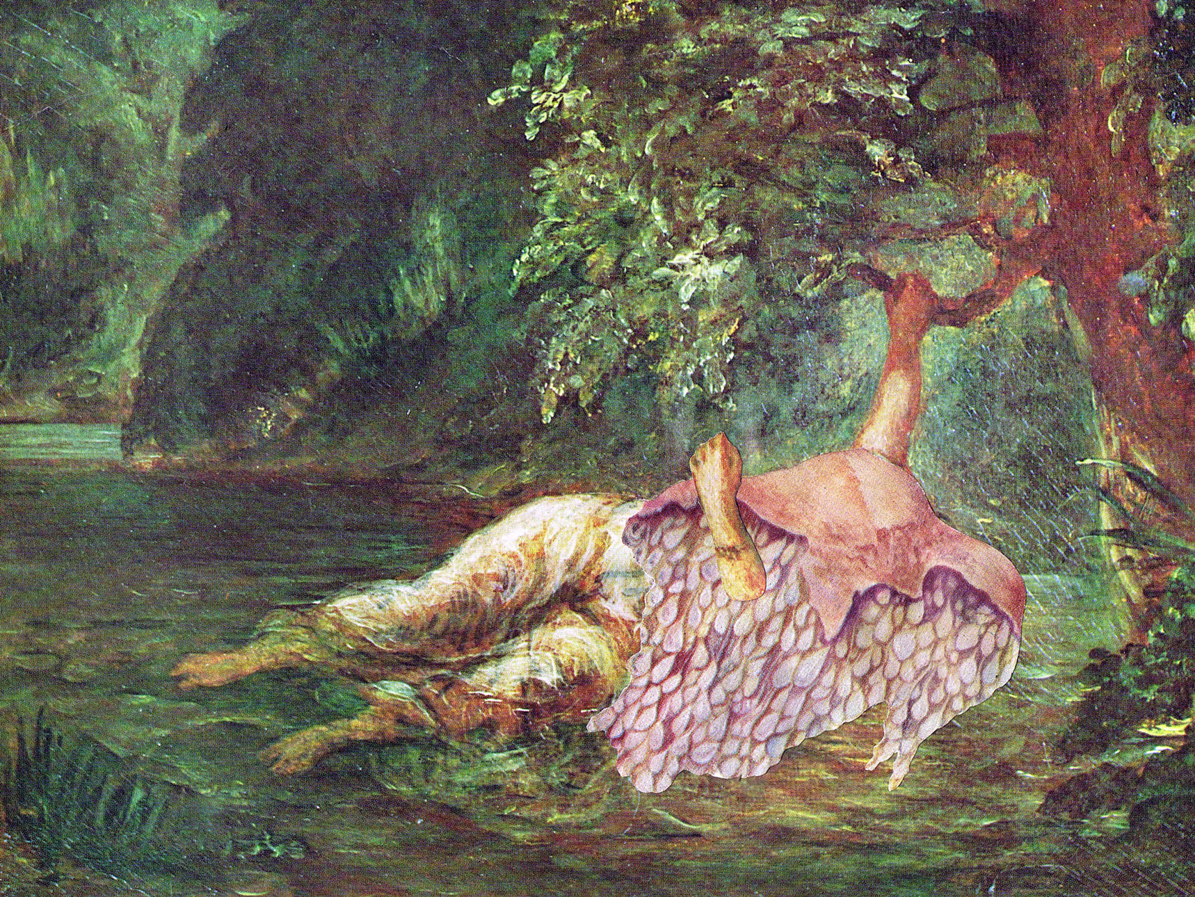 ophelia, 22 x 16, Collage, Papier, 80,–