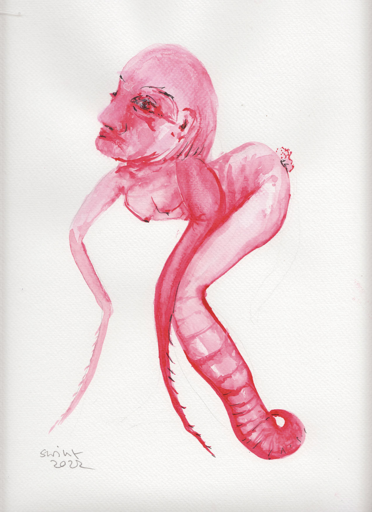 Mutter, Aquarell, Fineliner, 24 x 32, 200,–