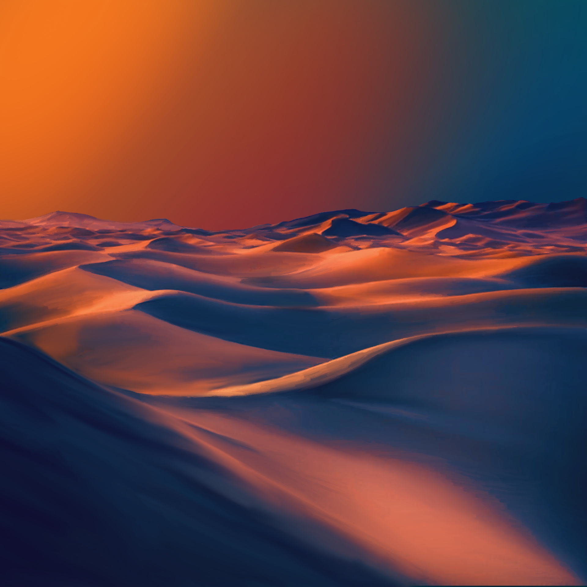 Desert Waves, Digital Illustration