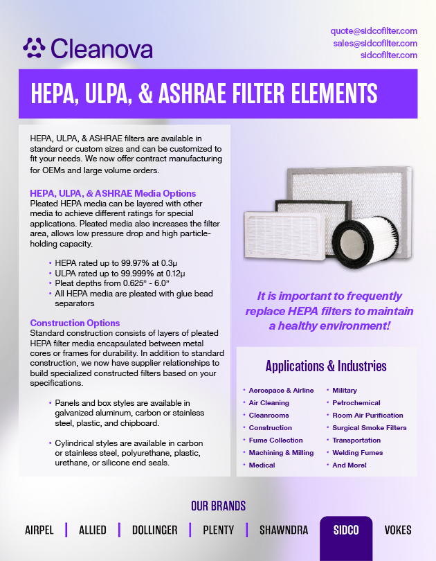 Updated product sheet with Cleanova branding.