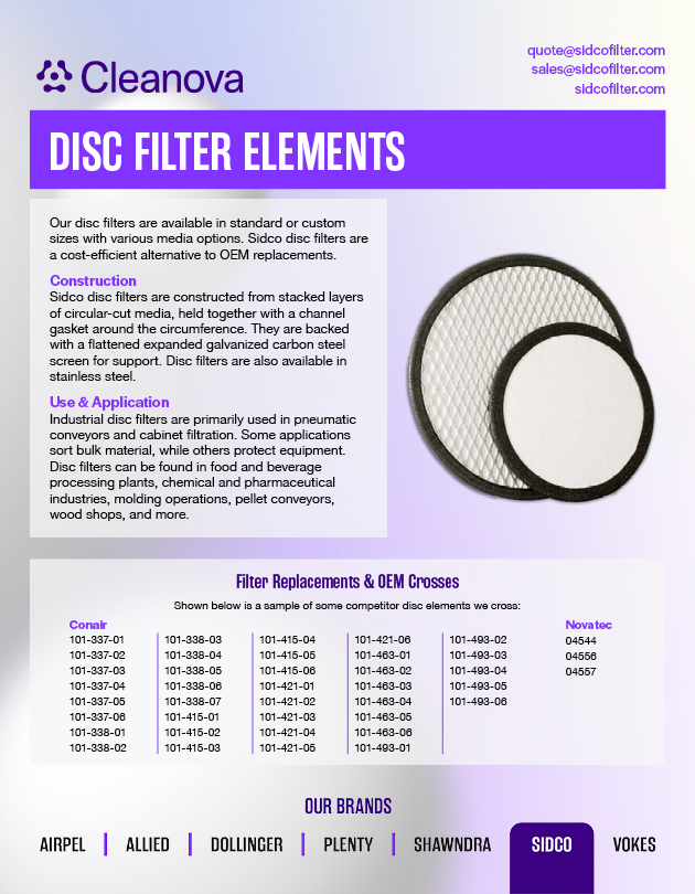 Updated product sheet with Cleanova branding.