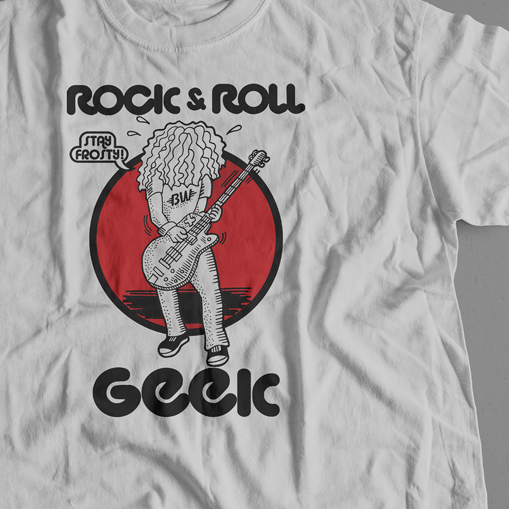 The Rock N' Roll Geek Show isn't a band but is the WORLD'S longest-running music podcast. Hosted by former Exodus, Stevie Stilleto, Jetboy and American Heartbreak bassist, Michael Butler, The Rock N' Roll Geek show is cult listening for those that grew up on Creem Magazine - so a bit of "Boy Howdy" inspiration seemed like a great place to start.