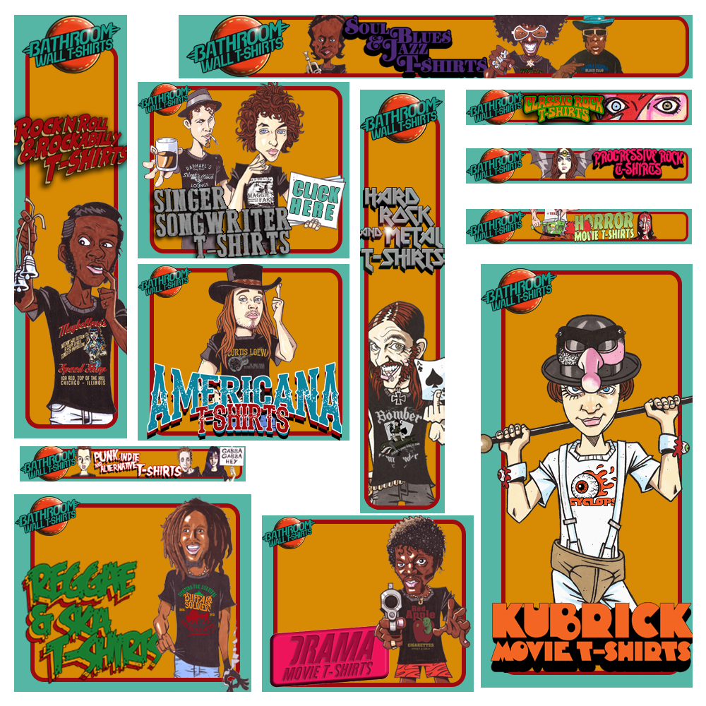 Web banners and creative for the BathroomWall affiliate programme
