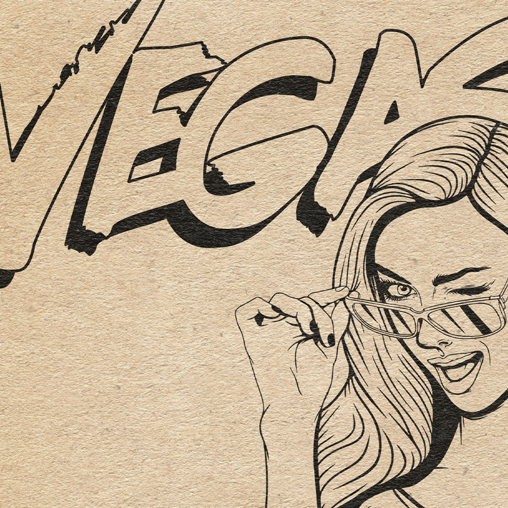Working in Photoshop to give smooth vector lines some vintage texture
