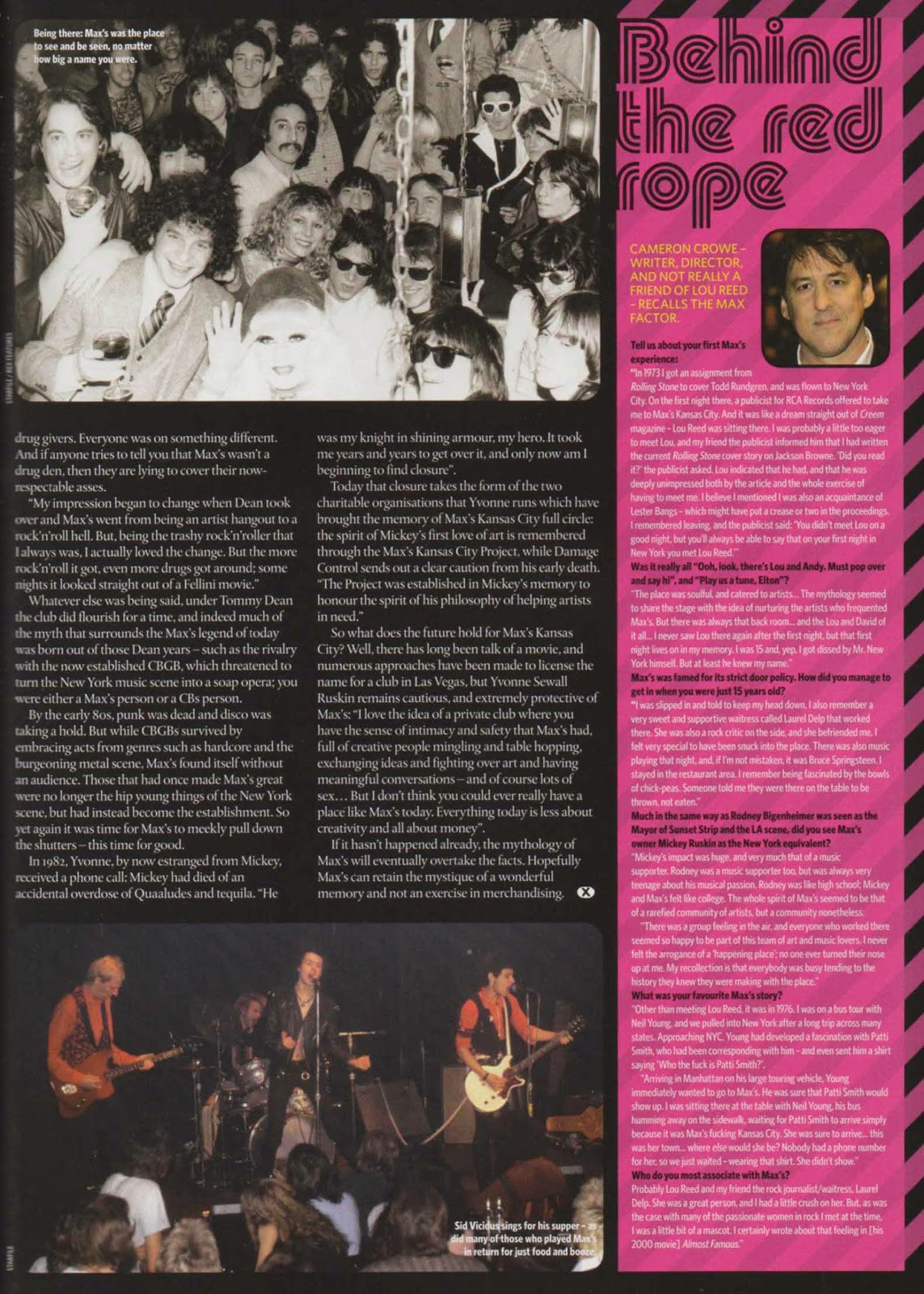 Classic Rock Magazine feature on Max's Kansas City