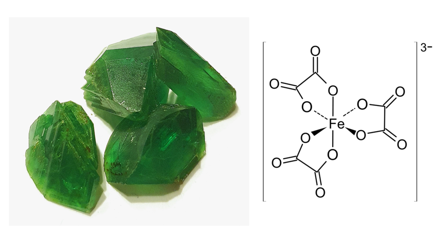 Auskristallisierung von Eisen(III)-oxalat
