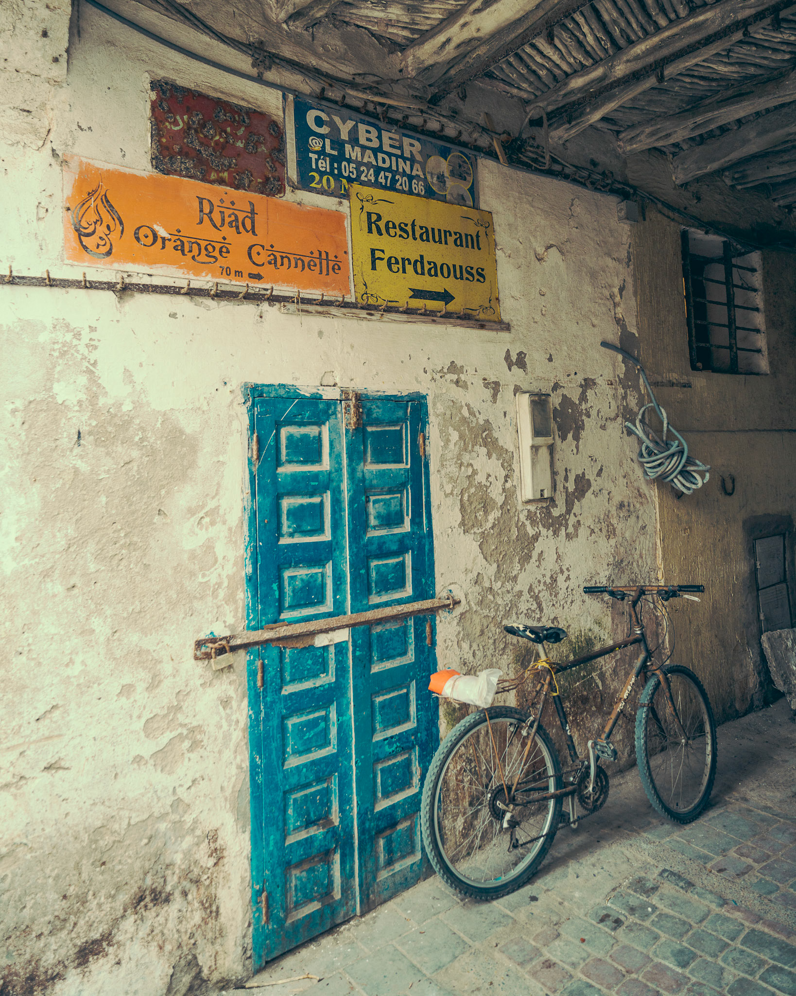 Blue door & Bike