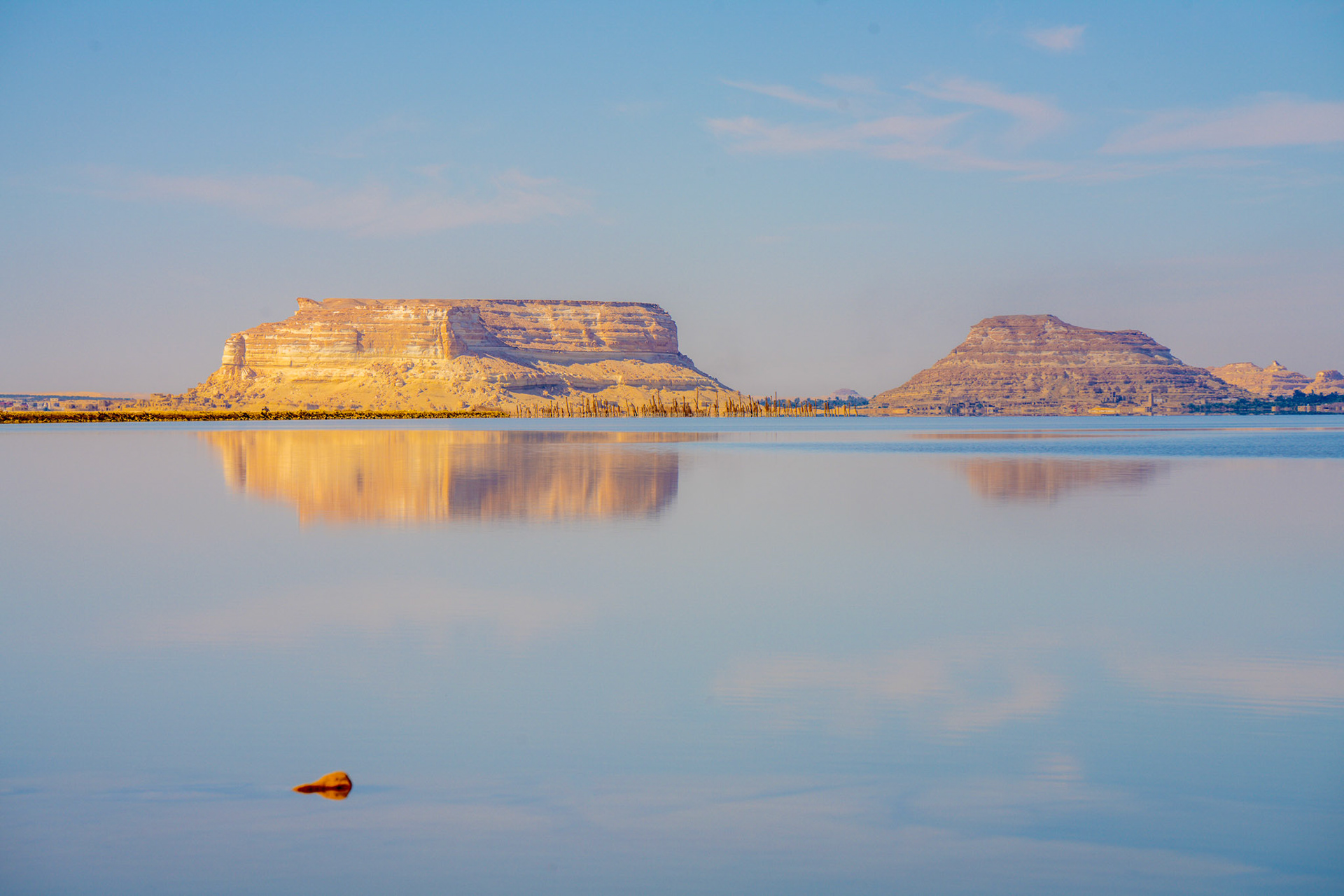 Salt Lake with Rocks
