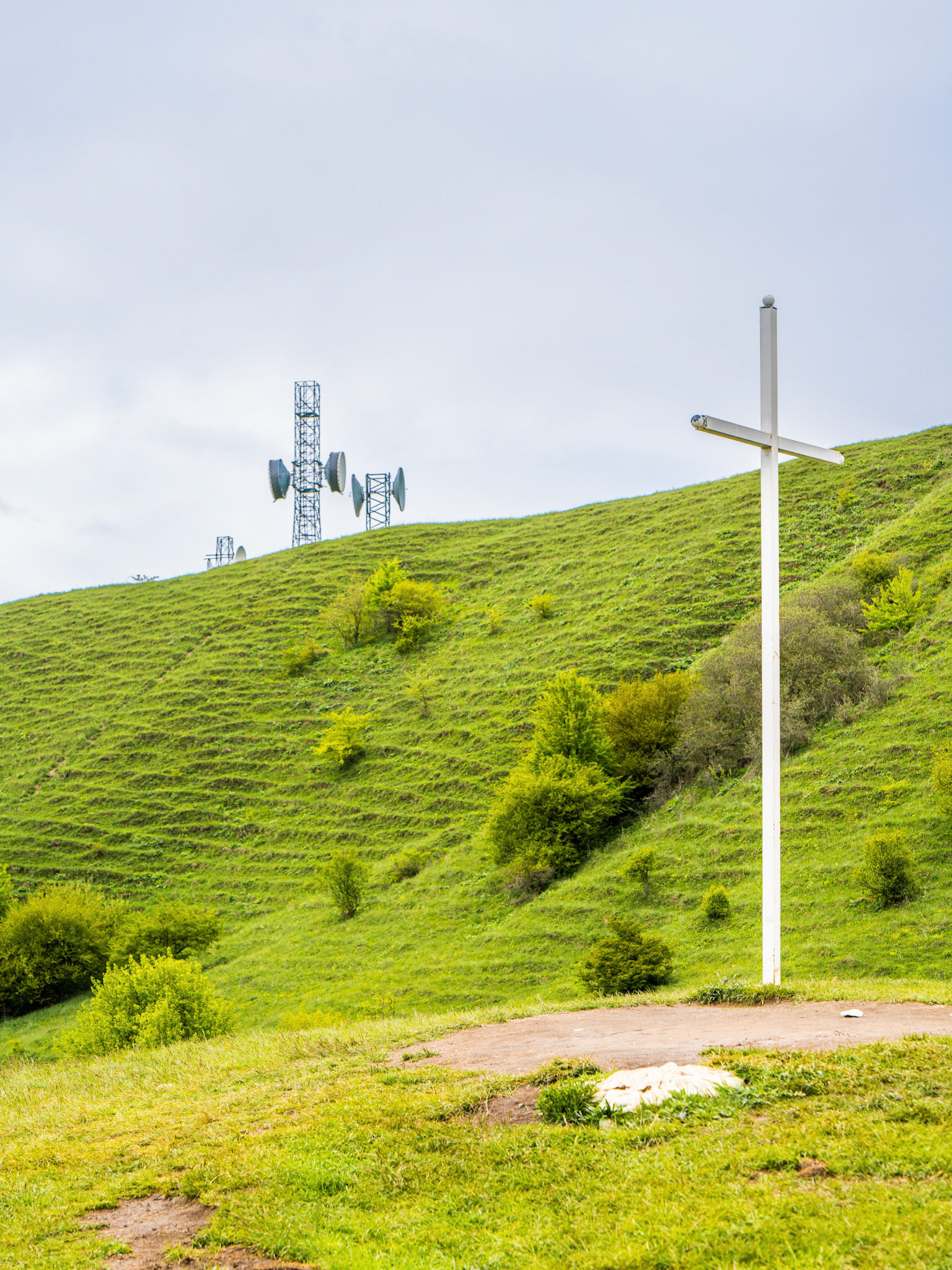 Cross and Radio Towers