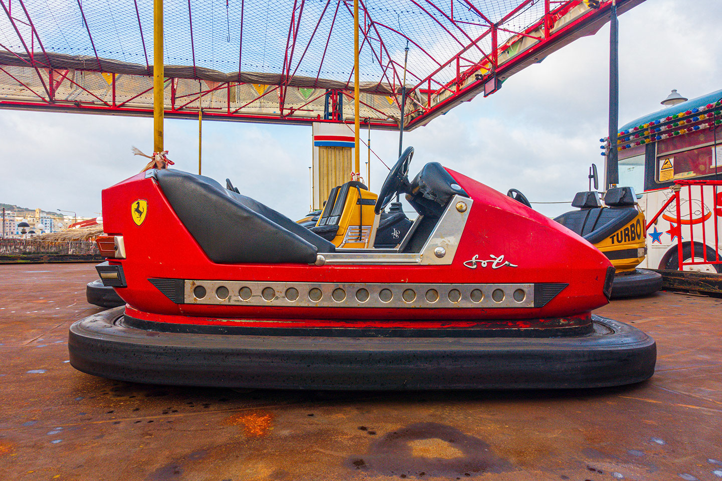 Red Ferrari No. 14 Side view