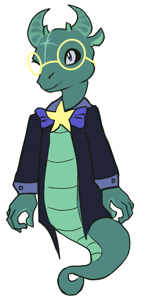 Allister, the alien museum curator for the game Astrofactz, shown at FUSE 2022.