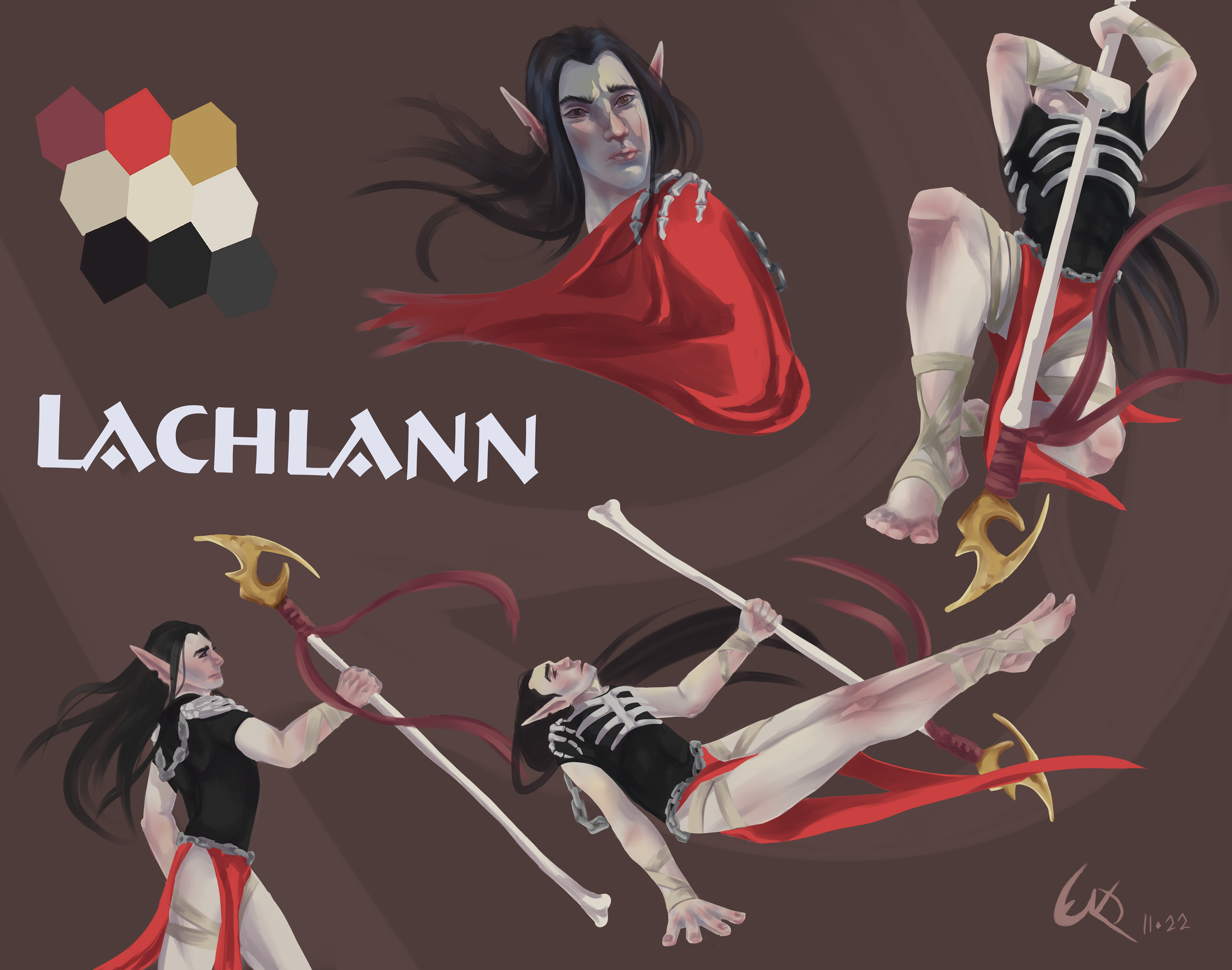 Study of my underworld-dwelling fantasy character, Lachlann.