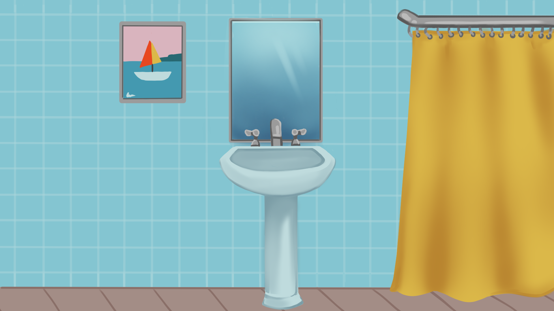 Background for a video about brushing teeth.