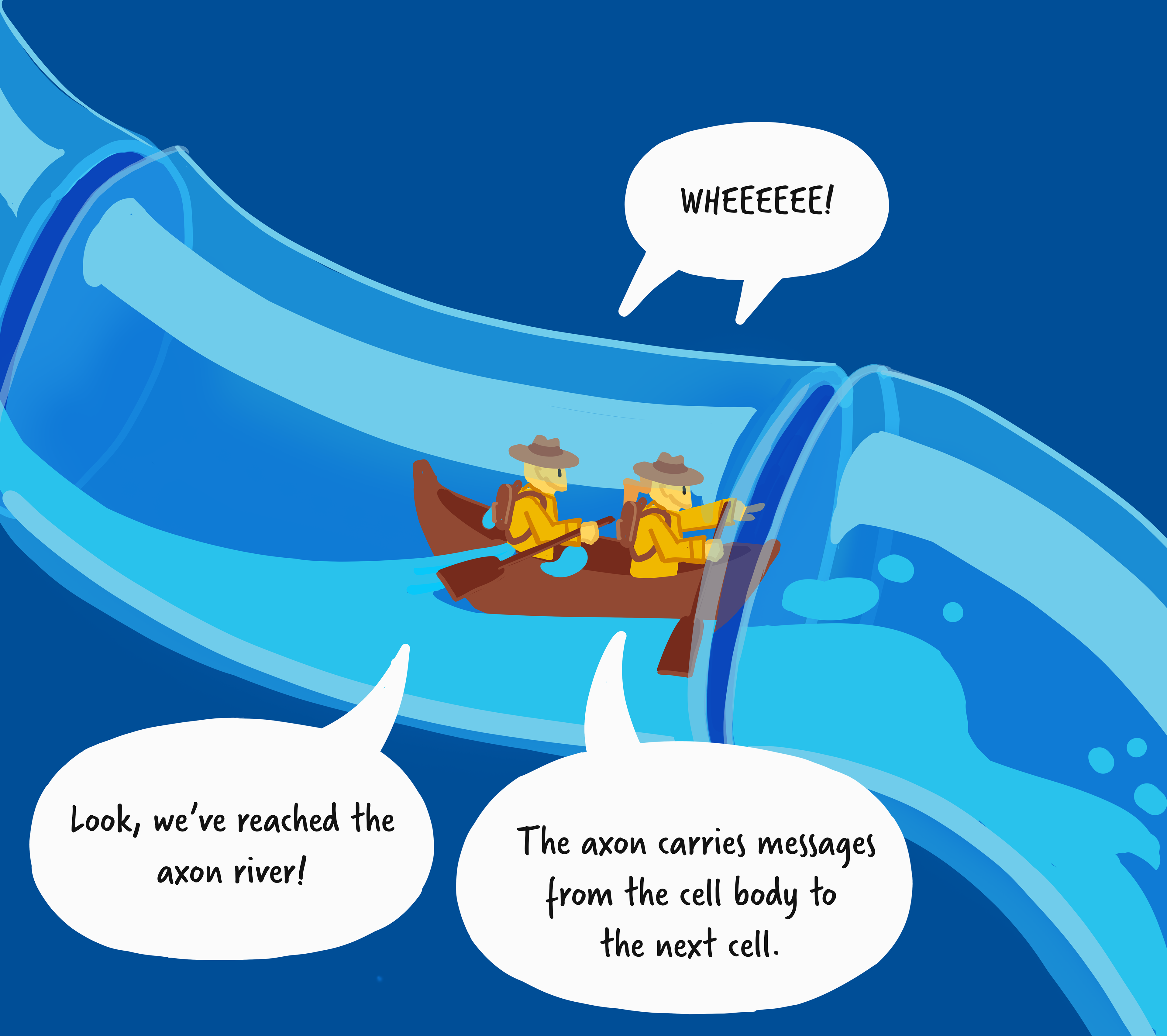 Panel from a comic about the nervous system.