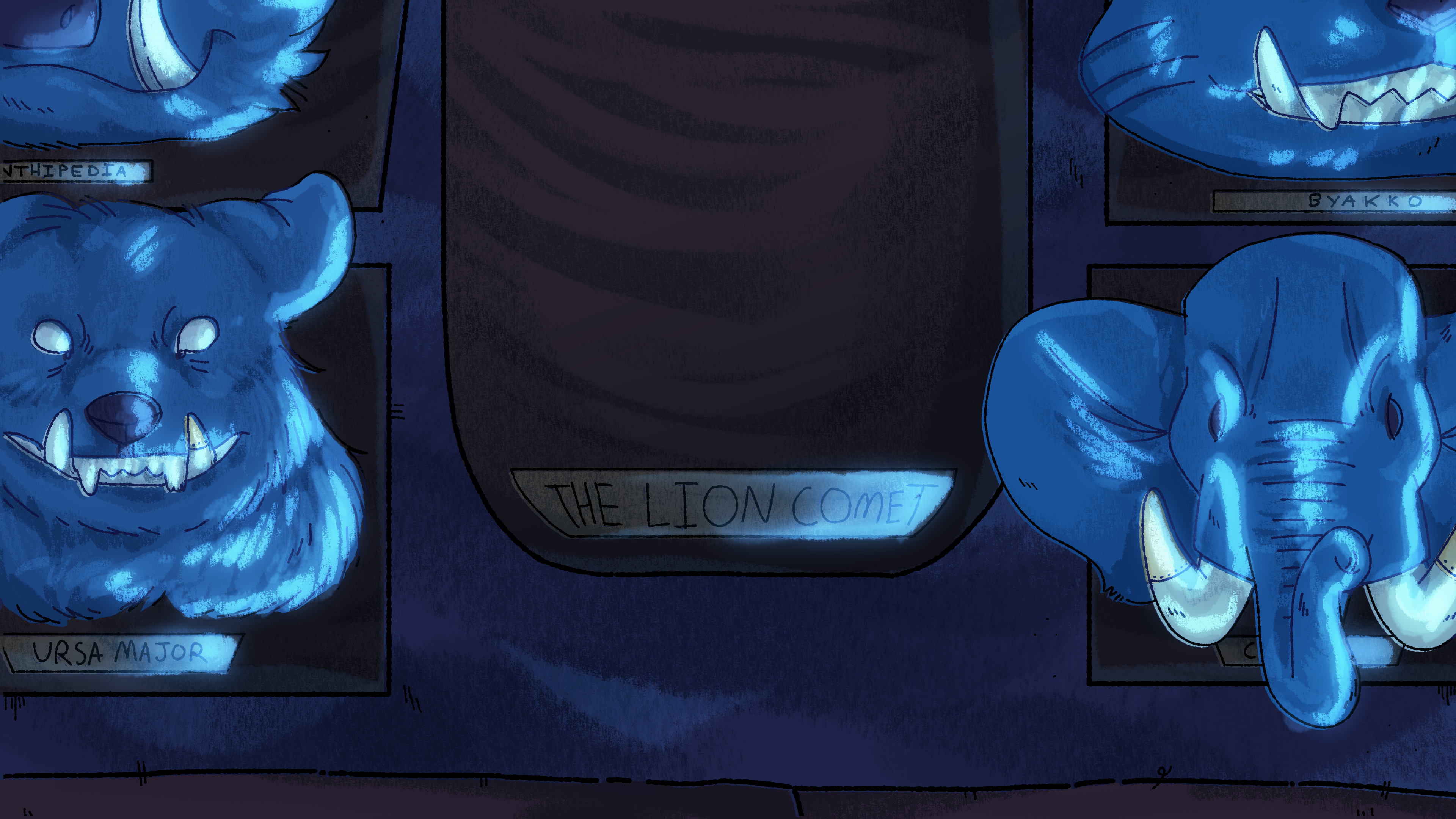 Thesis Background - Poacher's Living Room (backside) (2021)