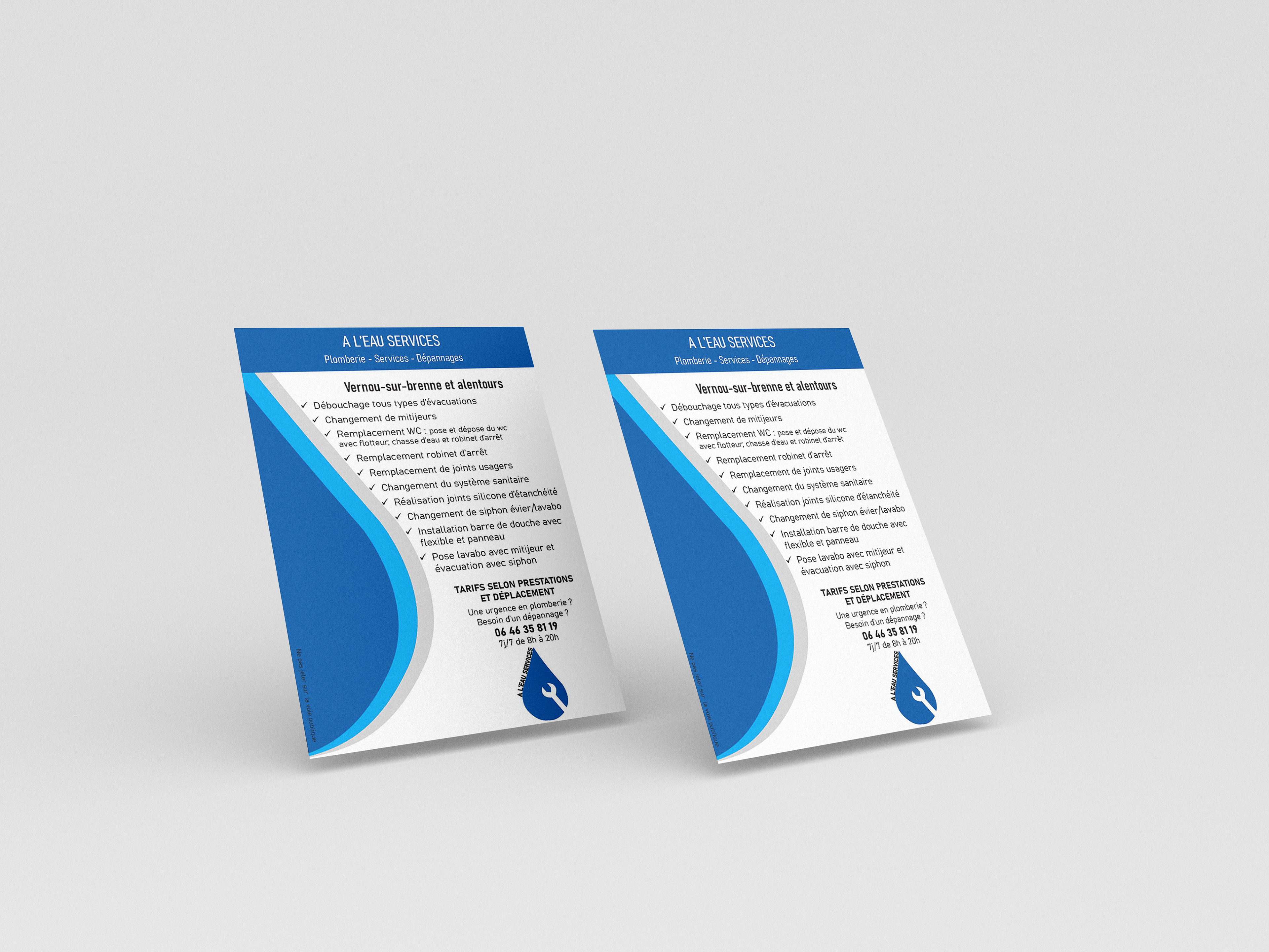 Flyer A l'eau services