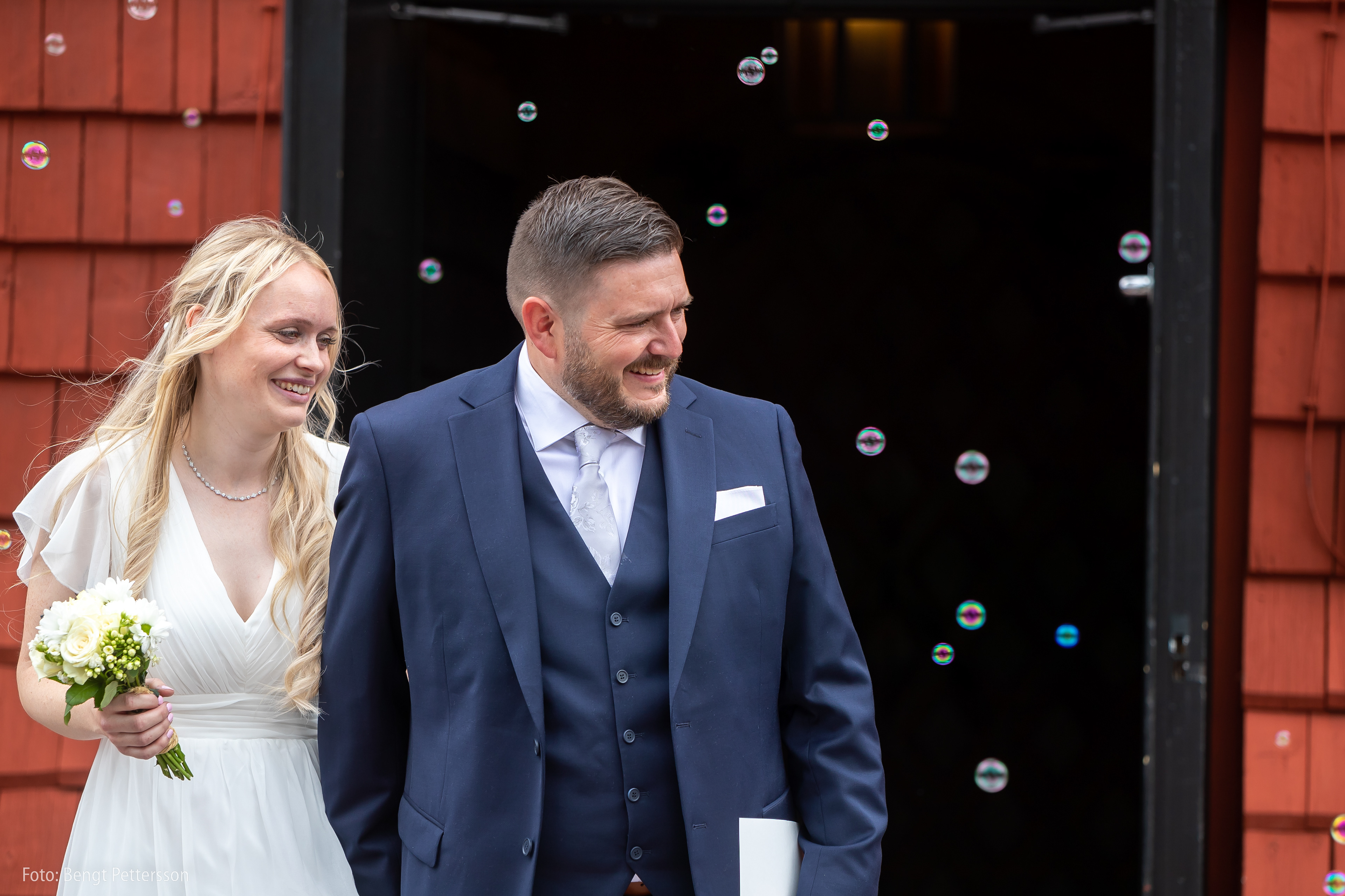 De firades av släkt och vänner...