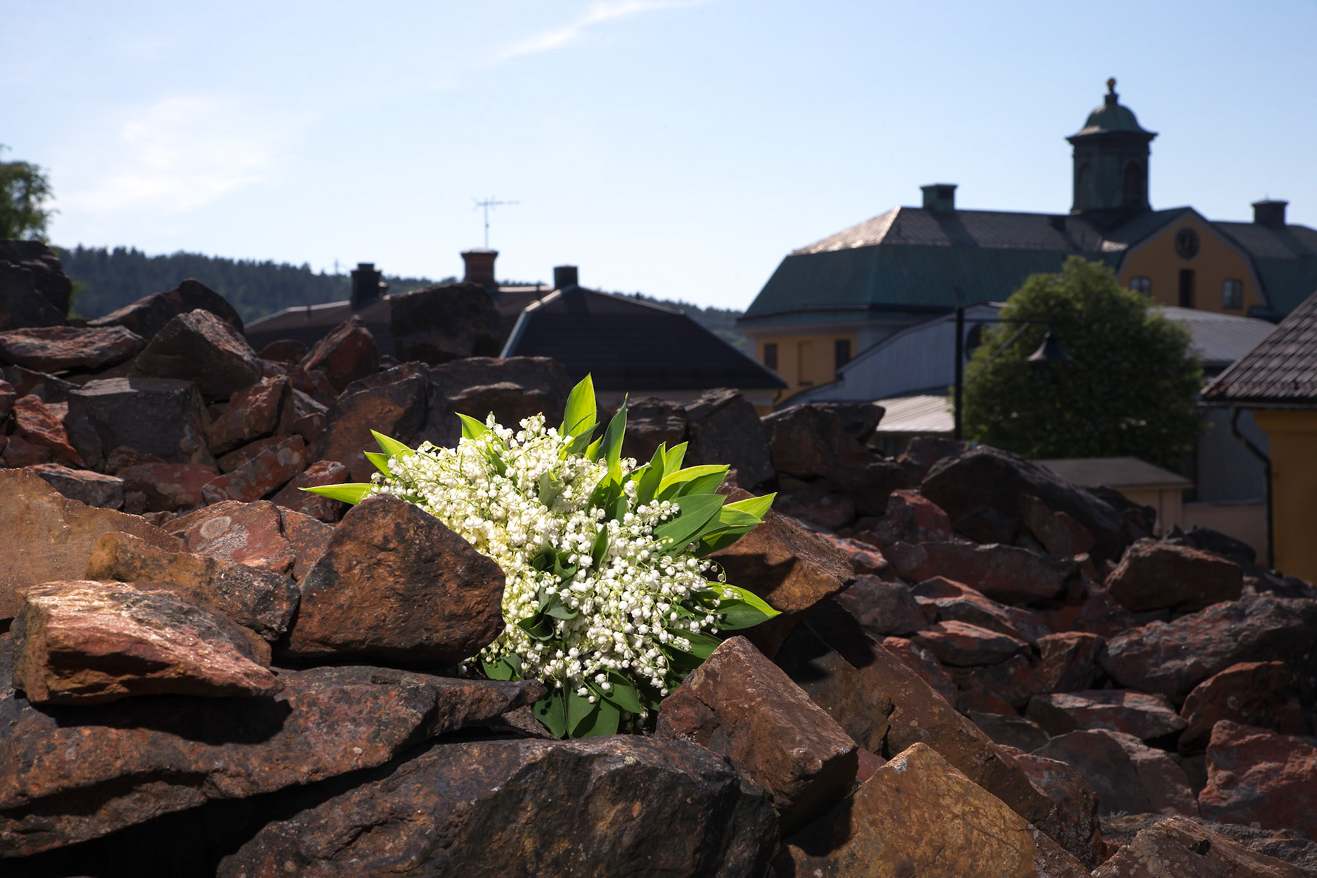 Patrik Bäck och Ylva-Li Klockares brudbukett i maj 2018.