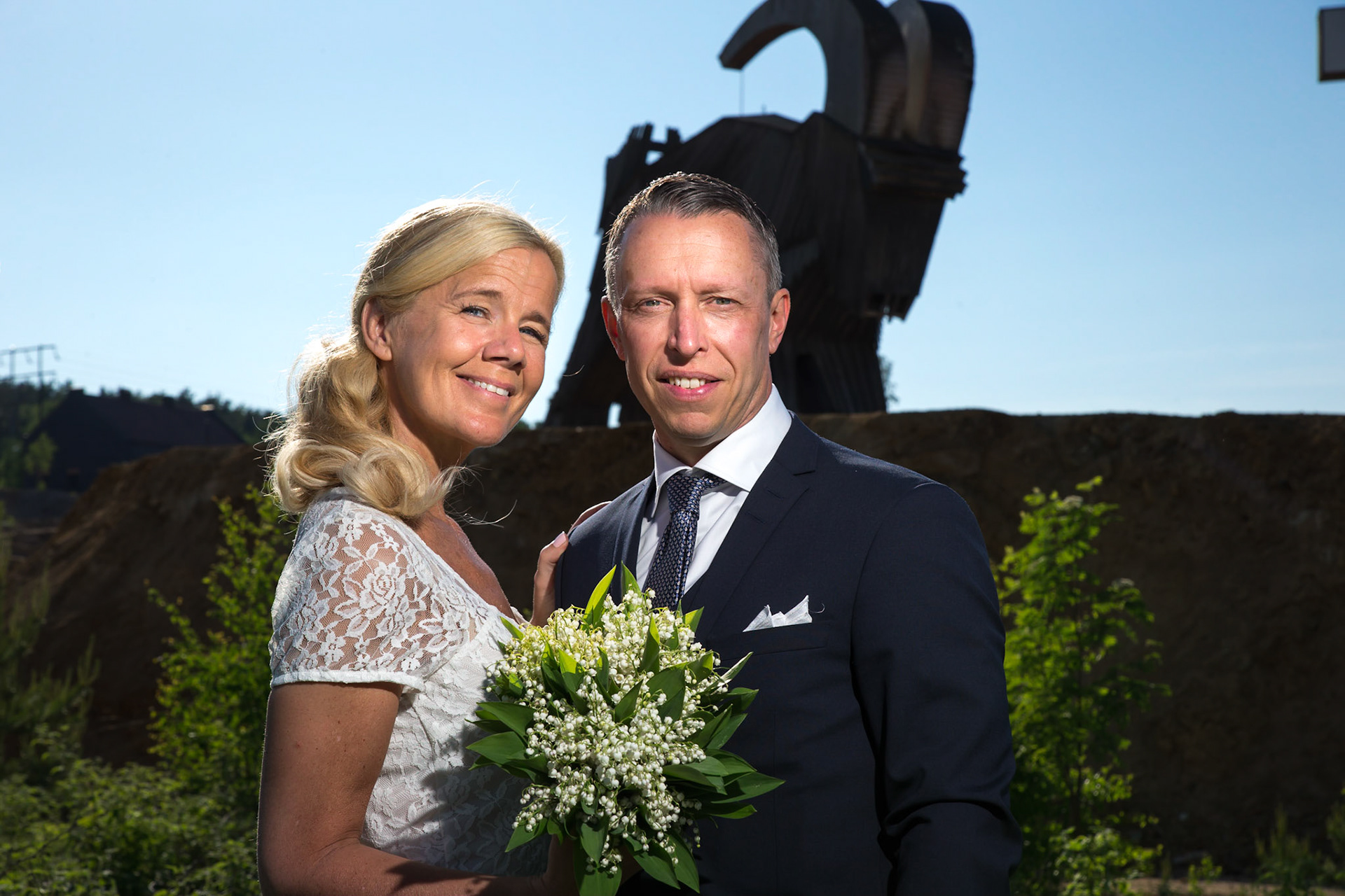 Patrik Bäck och Ylva-Li Klockare framför gamla Kårebocken 2018.