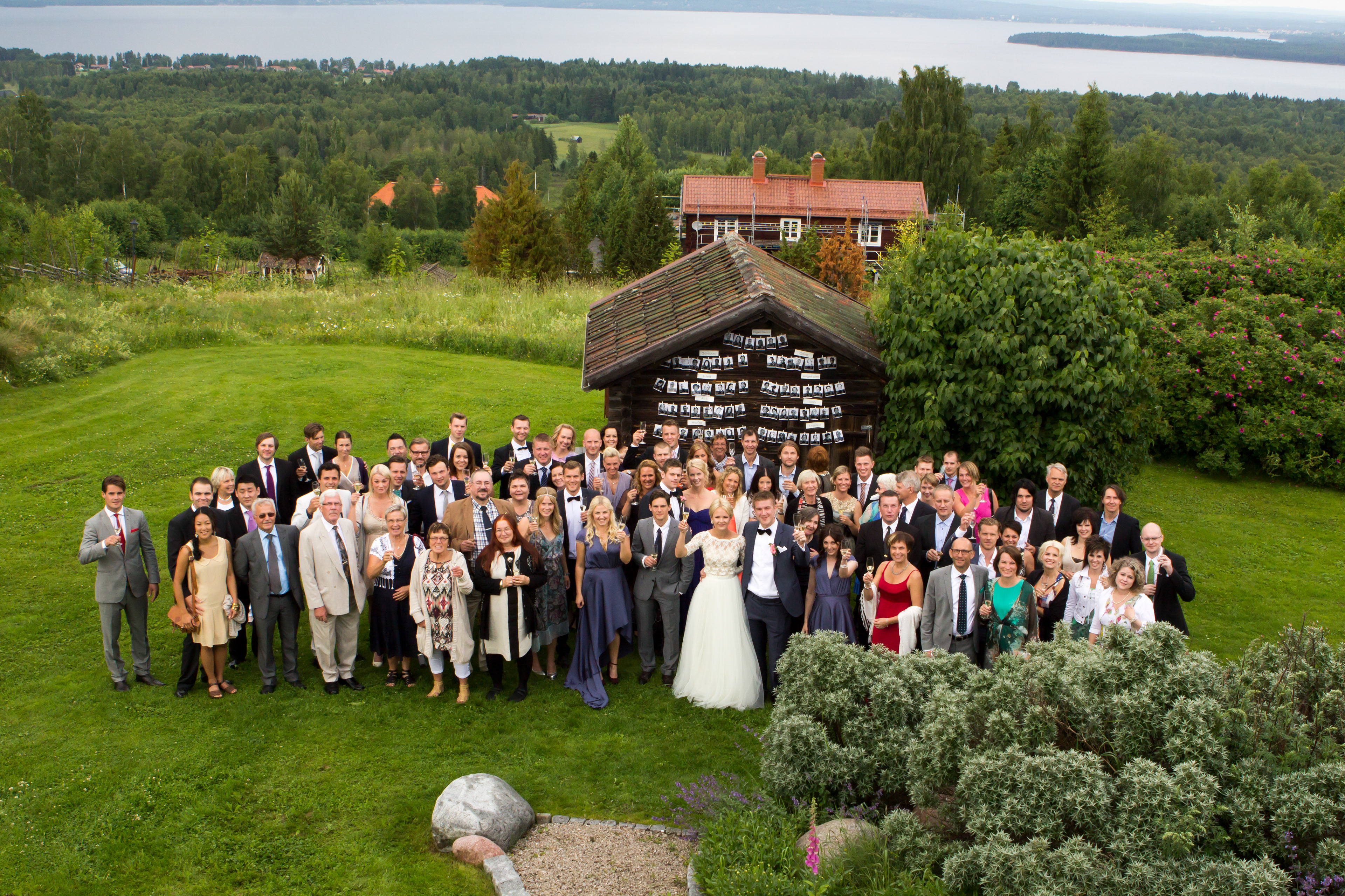 Alla samlade på bild. Villa Långbers 2013.
