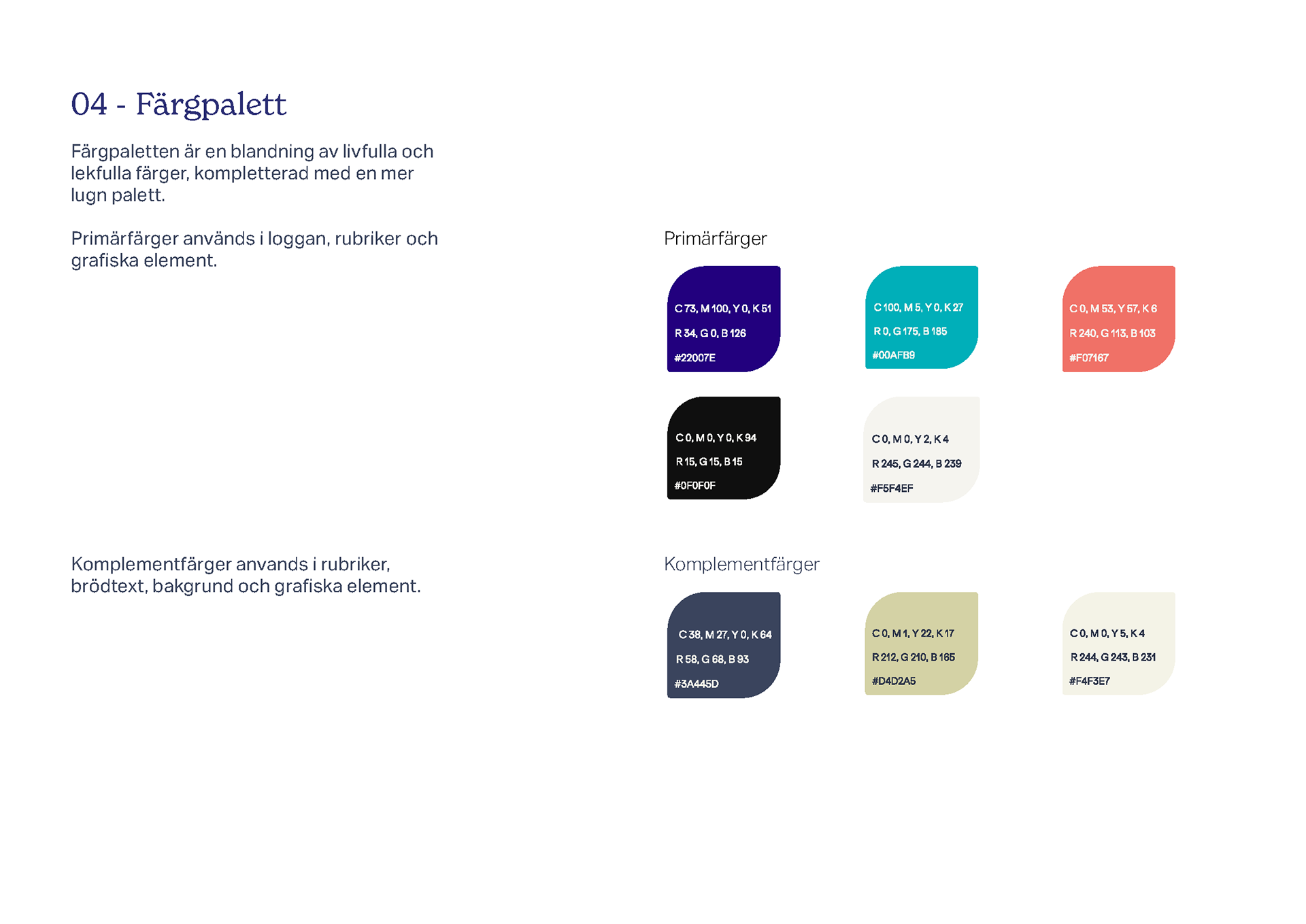 Colour palette
