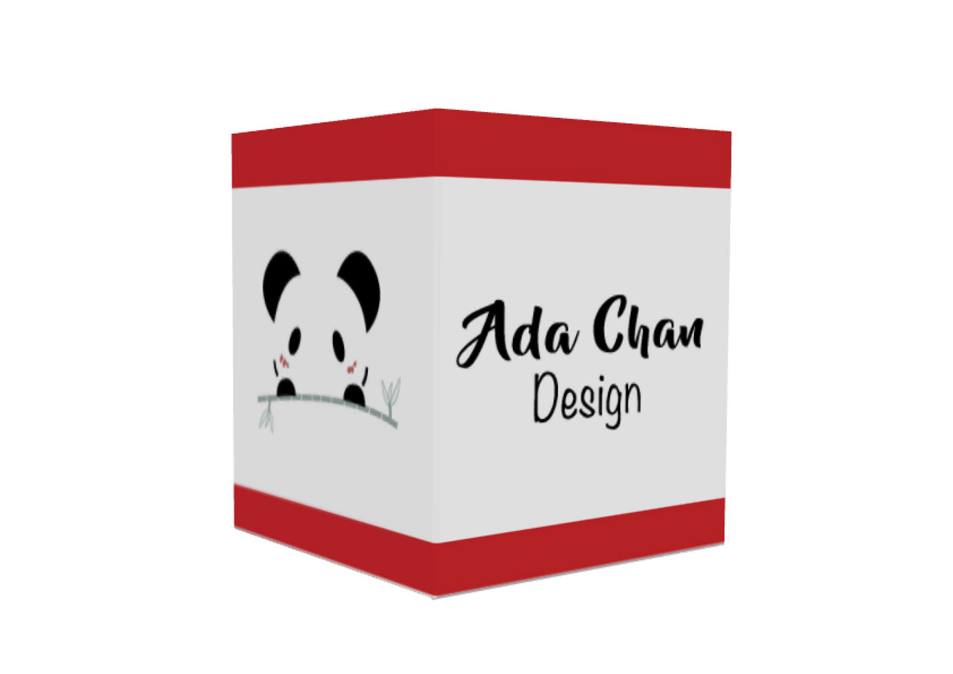 Front view of business card