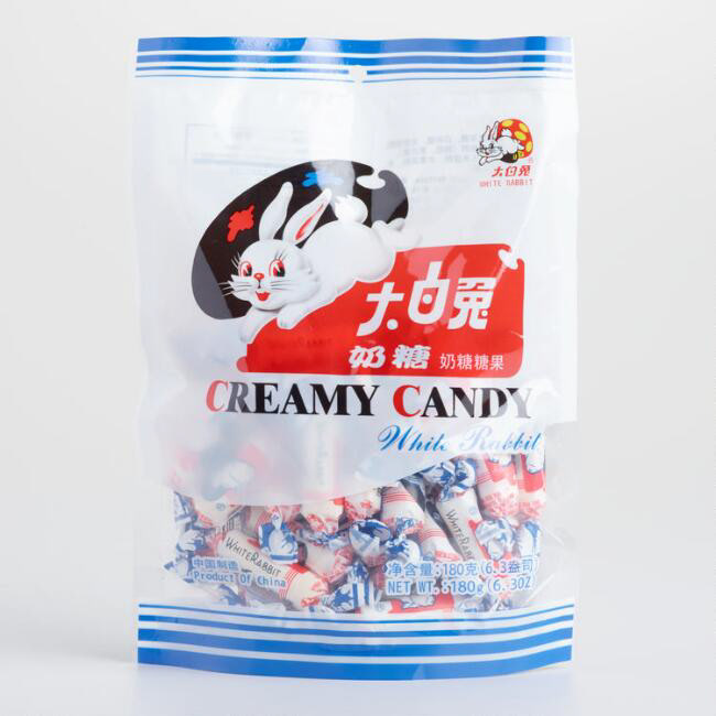The original packaging for White Rabbit Creamy Candy. Photo credits to worldmarket.com